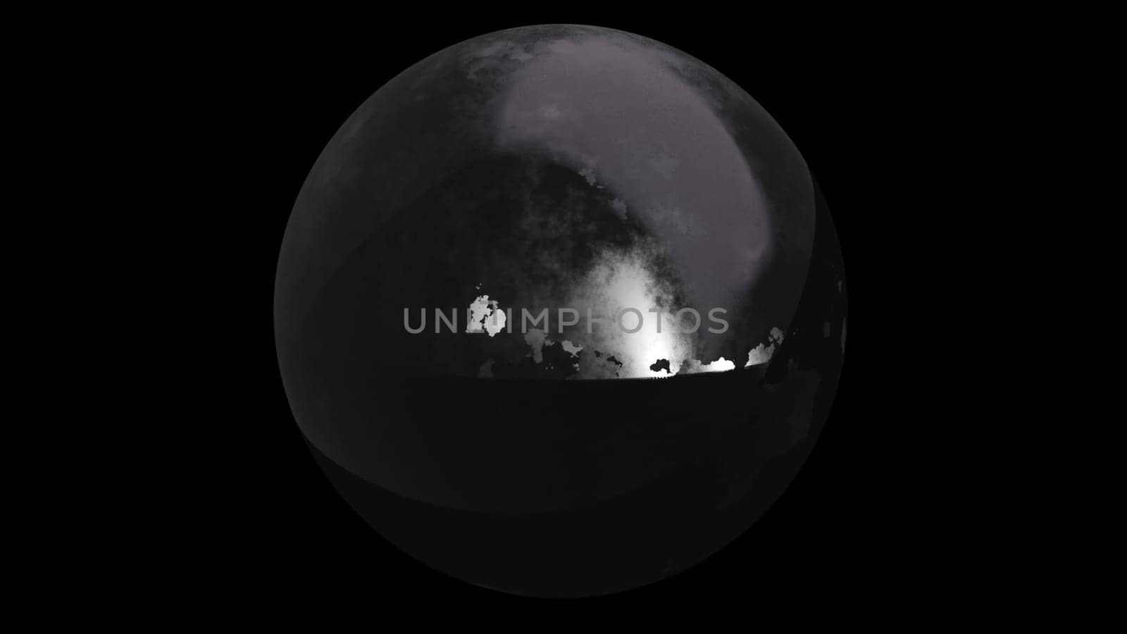 Dust metal sphere. Computer generated 3d render