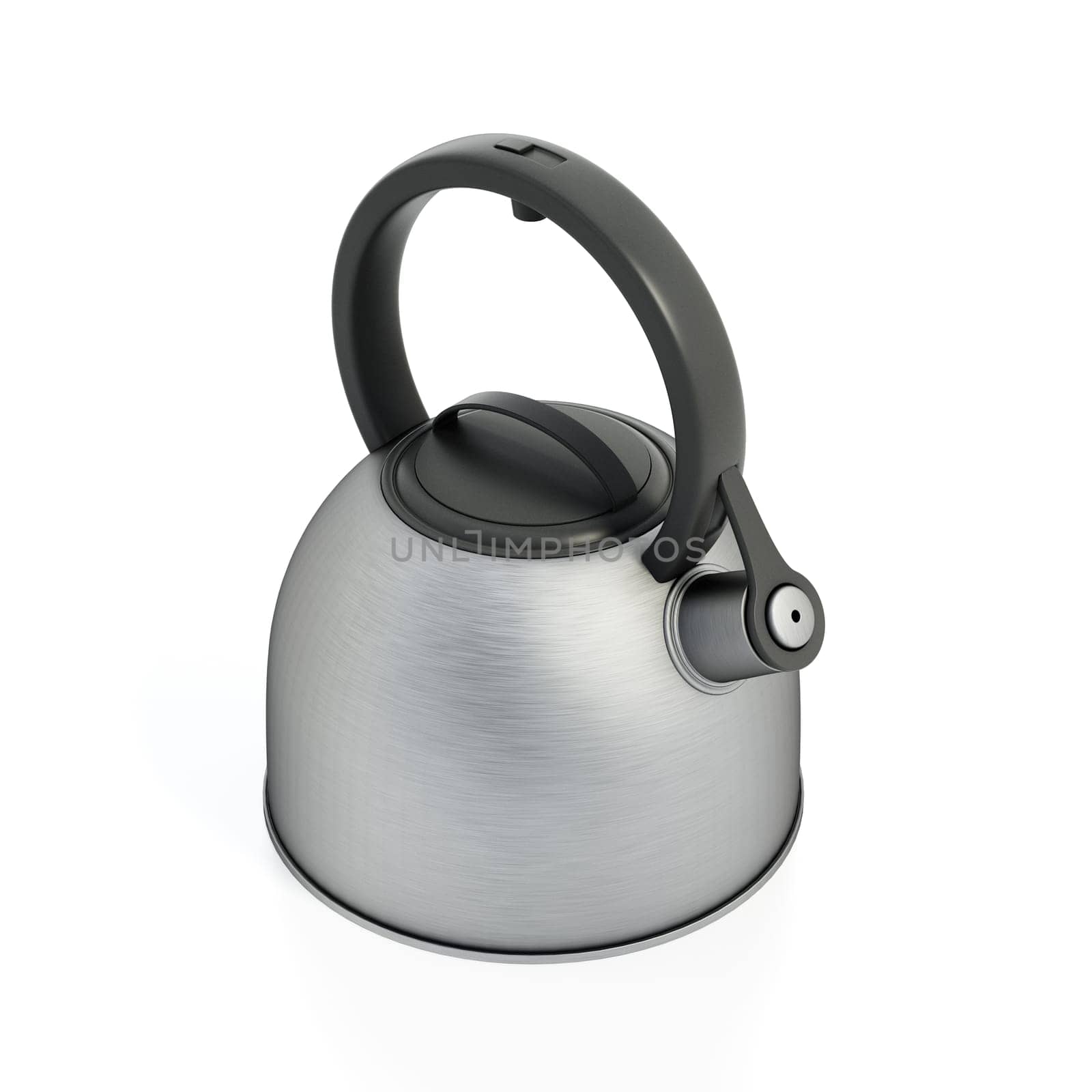 Tea kettle isolated on white background. 3D illustration.
