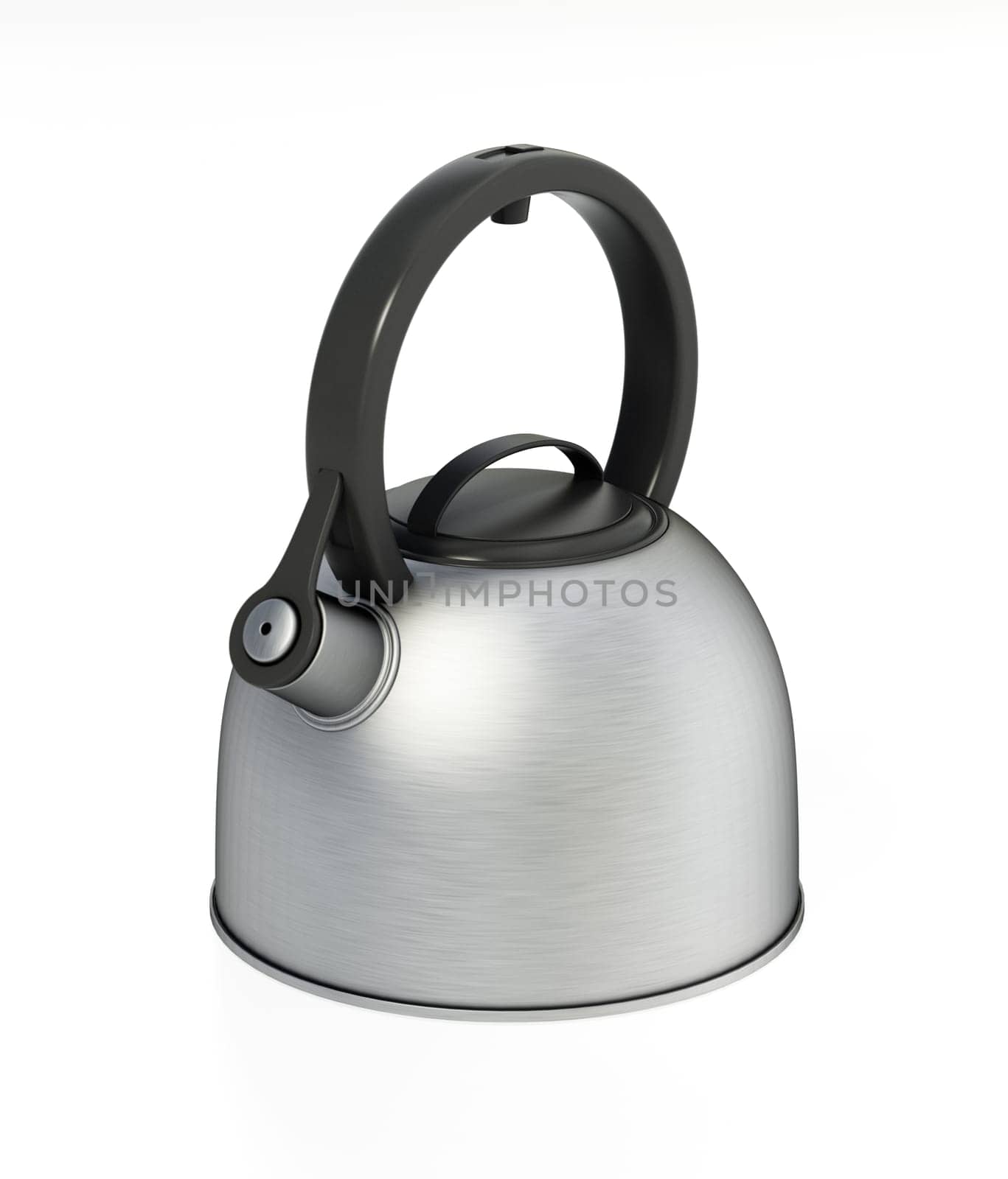 Tea kettle isolated on white background. 3D illustration.