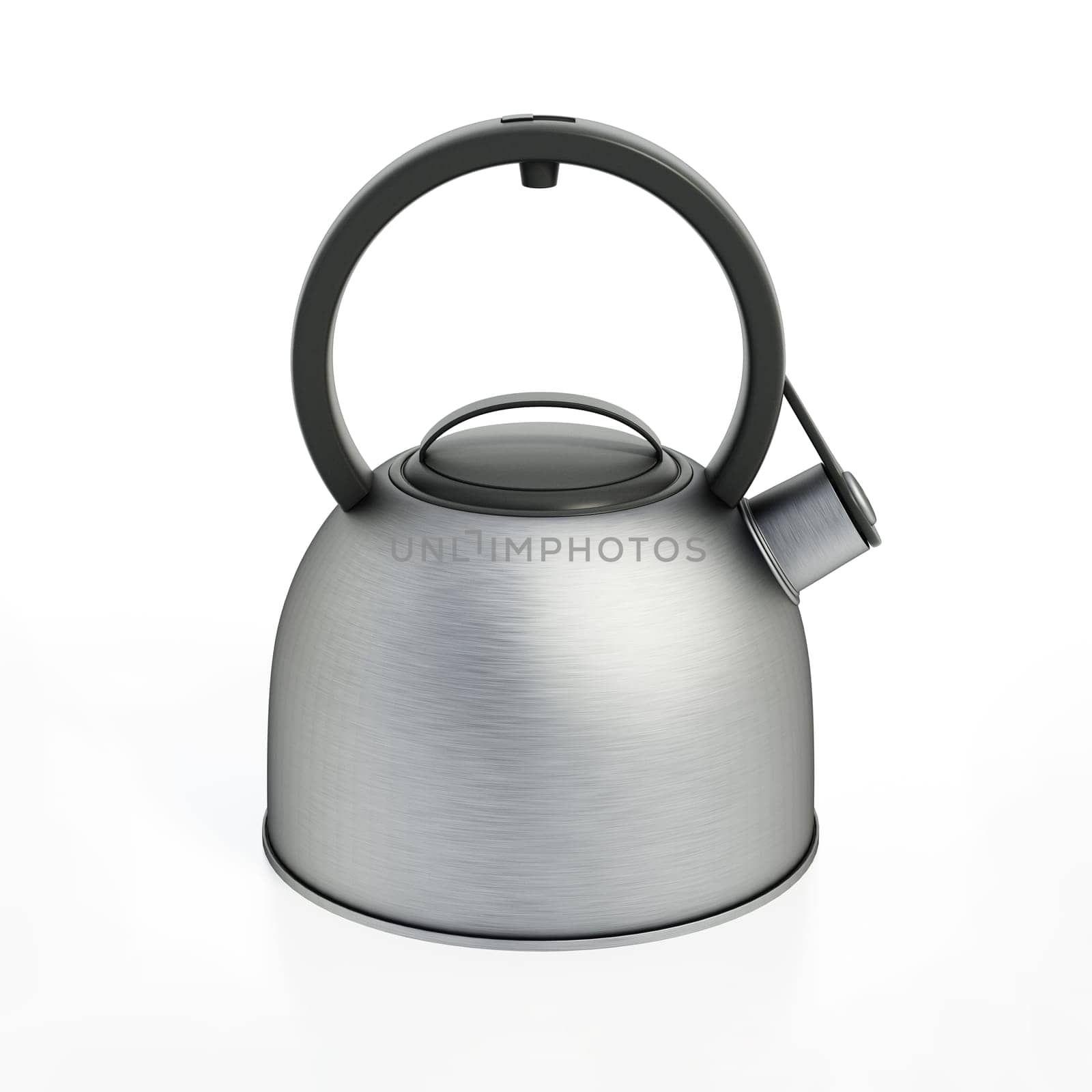 Tea kettle isolated on white background. 3D illustration.