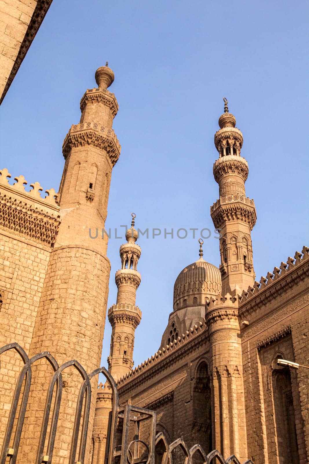 Minarets of the the Sultan Hassan and Rifai Mosques in Cairo, Egypt