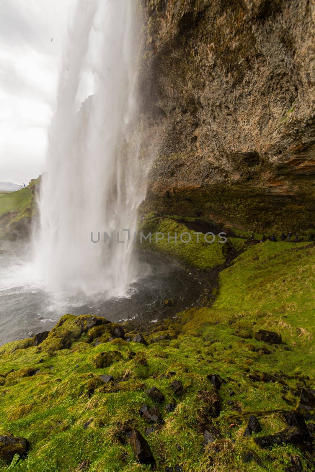 Early morning at Seljalandsfoss waterfall, Golden Circle, Iceland