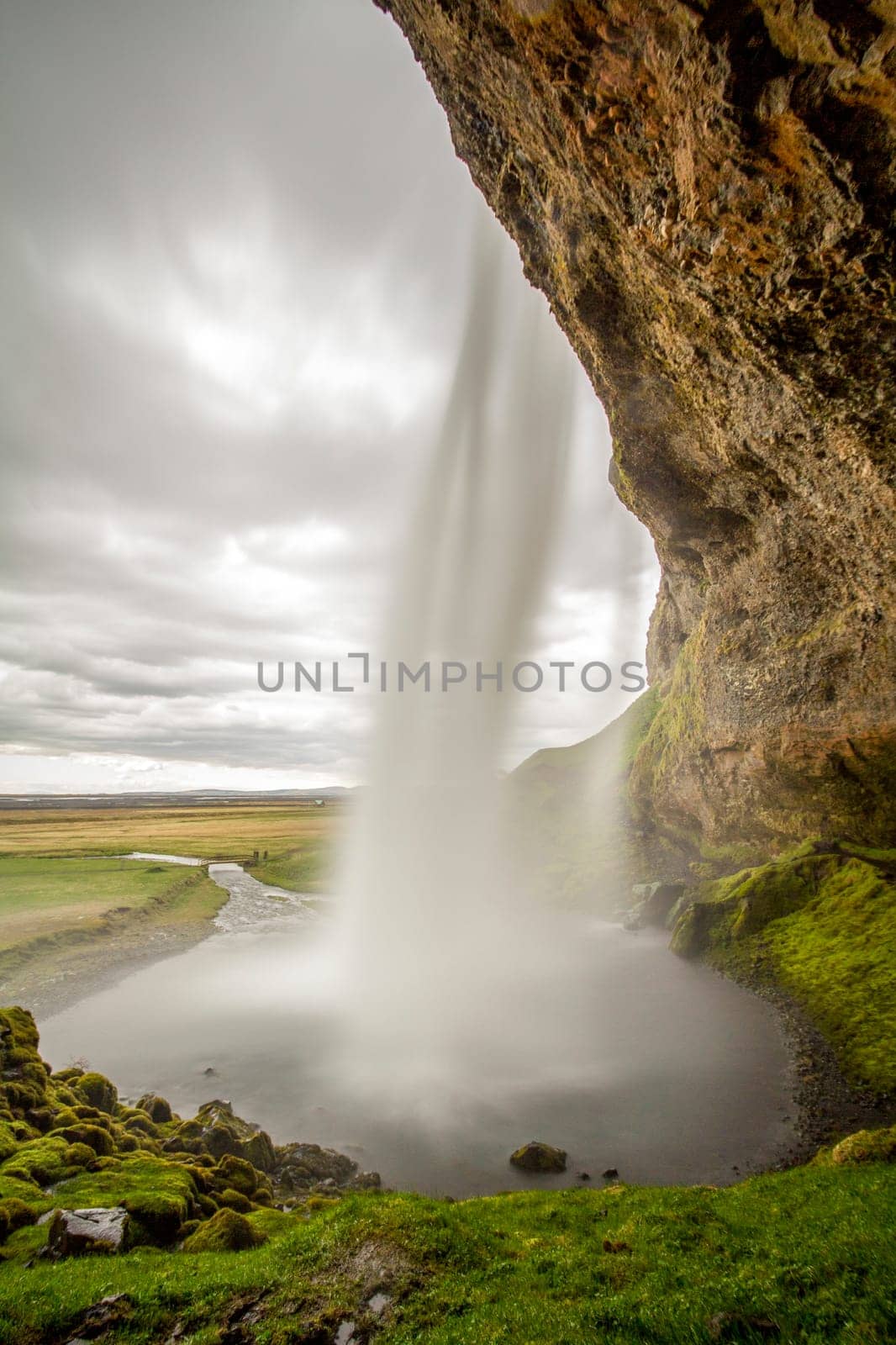 Early morning at Seljalandsfoss waterfall, Golden Circle, Iceland