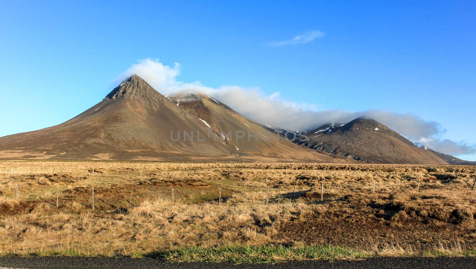 Clouds hanging low on a mountain, Iceland