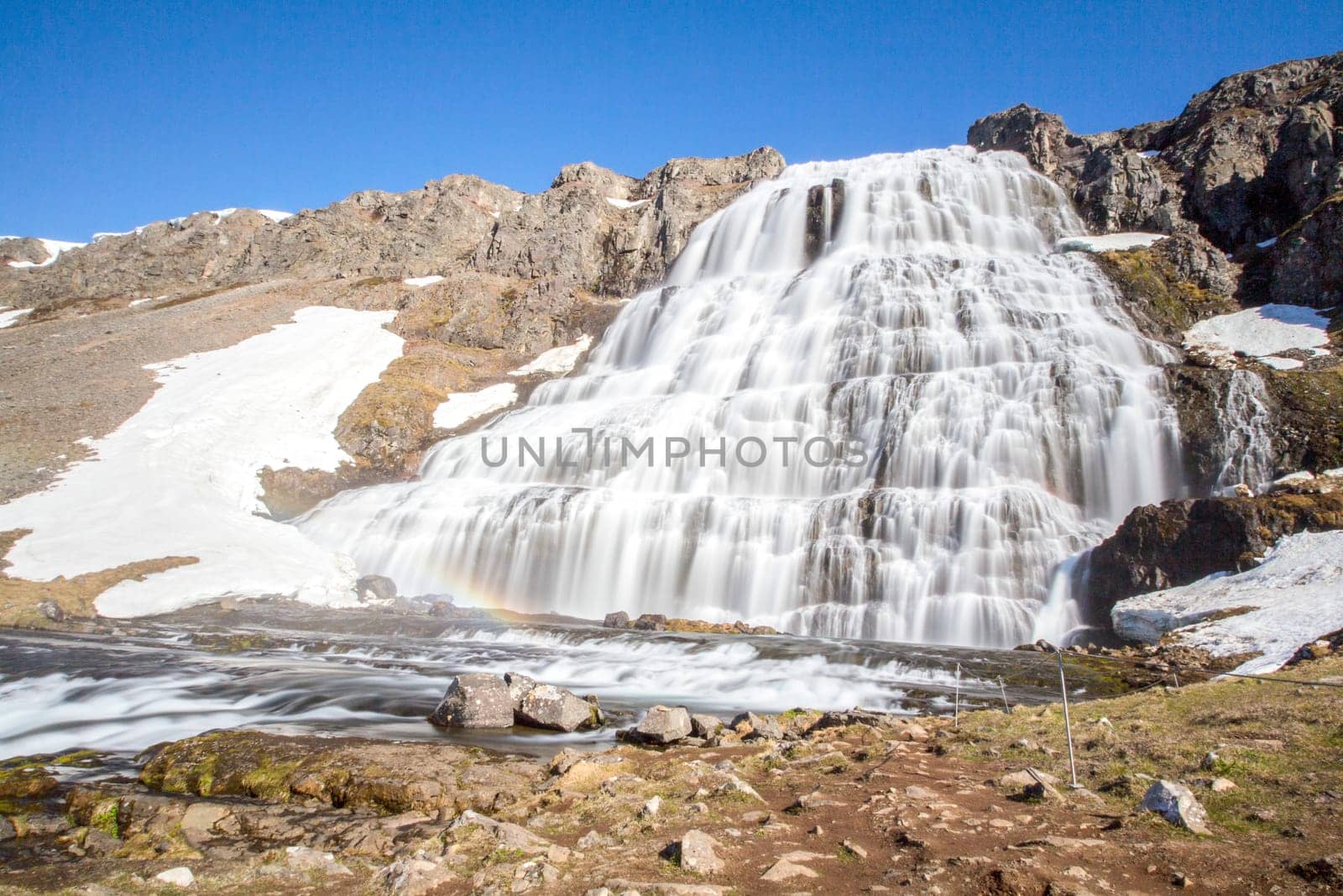 Magnificent Dynjandi waterfall in the Westfjords, Iceland