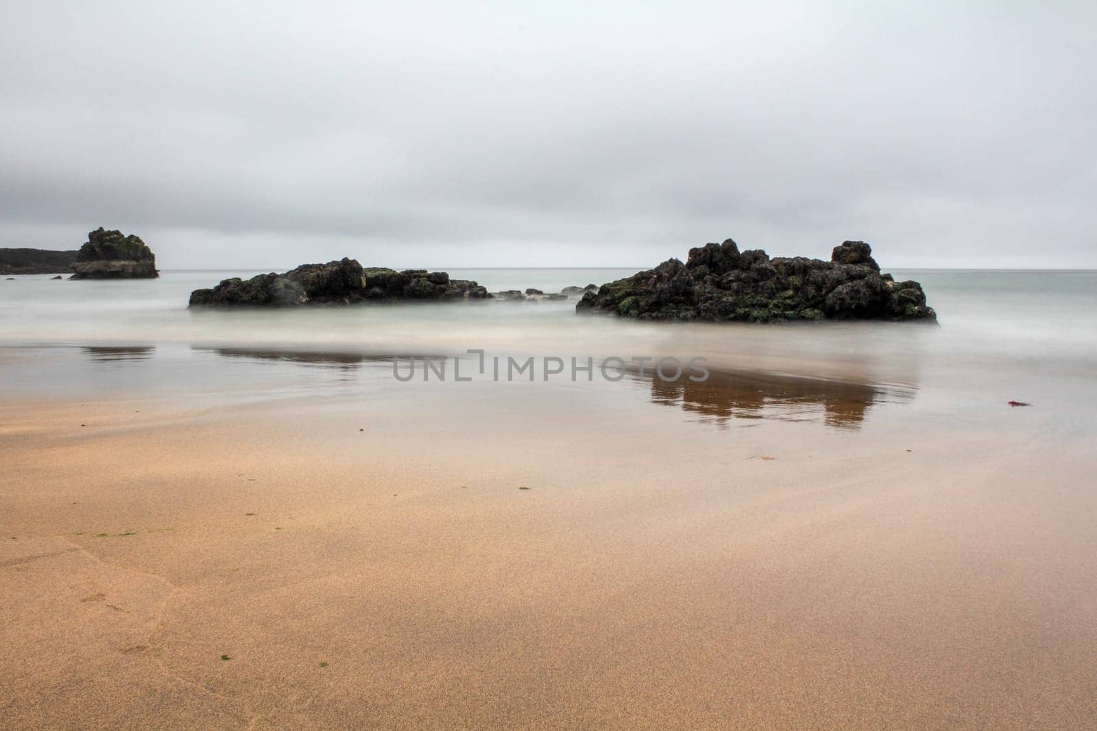Time exposure of Atlantic coast at Snaeffelsnes National Park, Iceland