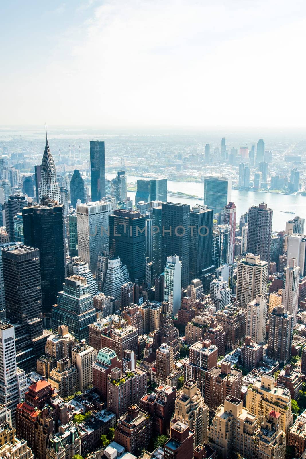 Manhattan skyscraper from Empire State Building, USA