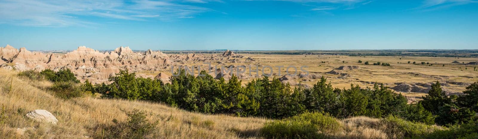 Great plain in Badlands National Park, South Dakota, USA