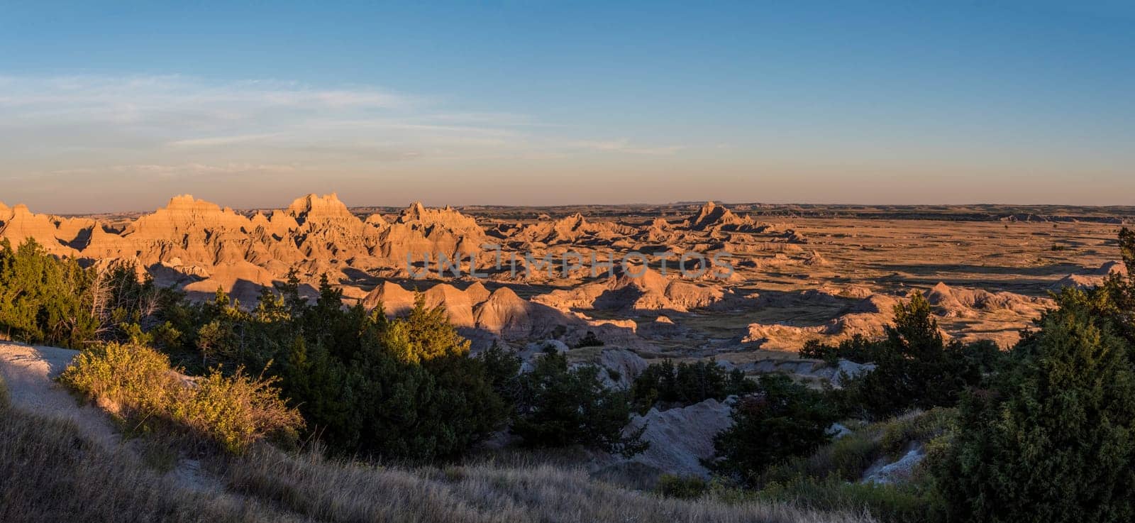 Sunset over Badlands National Park, South Dakota, USA