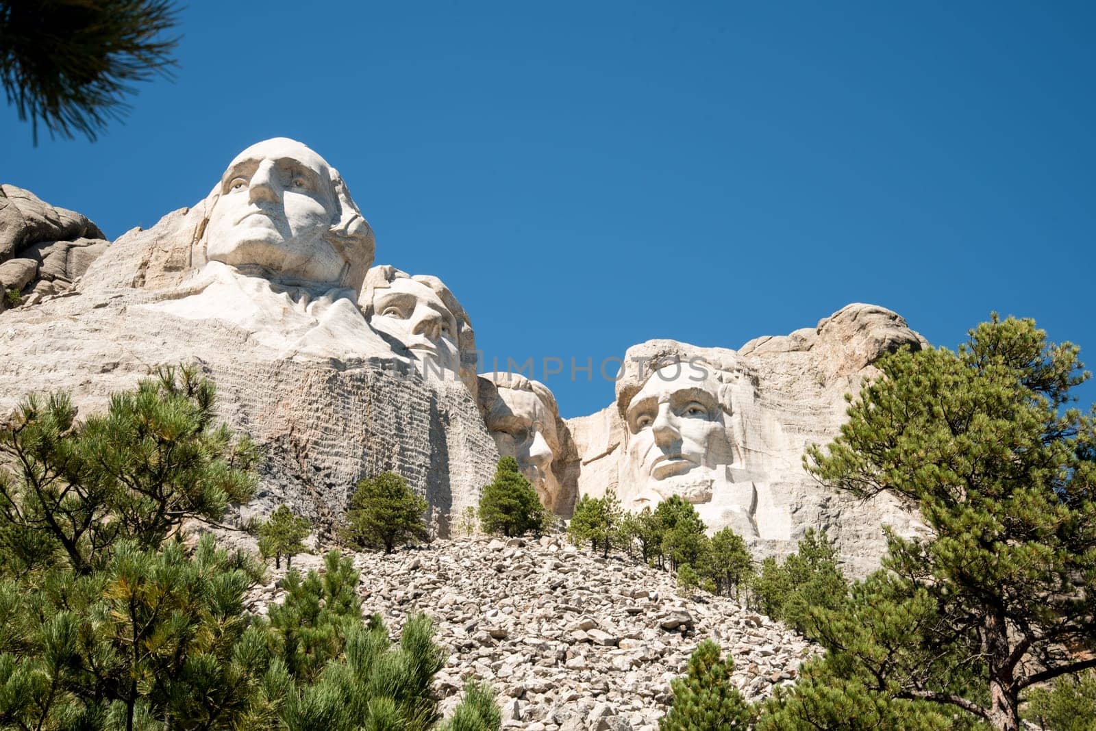 Famous presidents' busts at Mount Rushmore, USA
