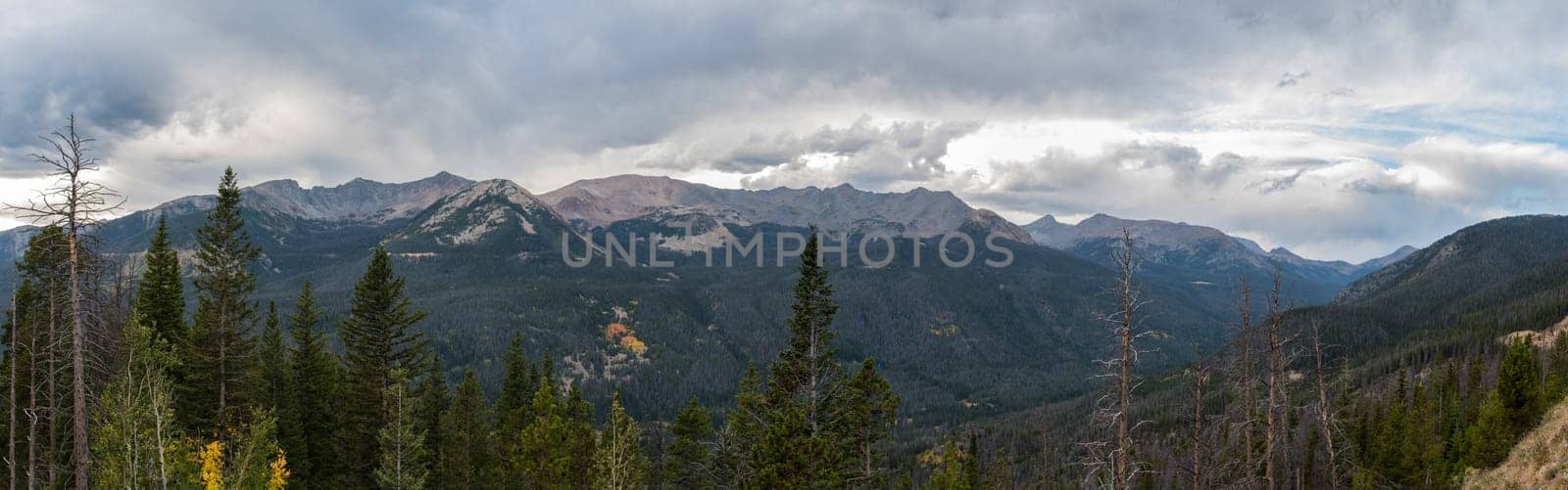 Great view up high in the mountains of Rocky Mountain NP, USA