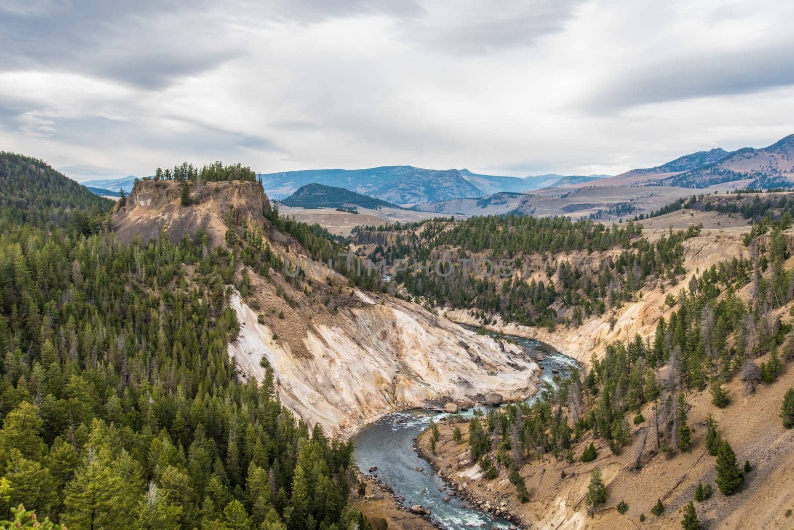 River flowing north of the Yellowstone National Park, USA