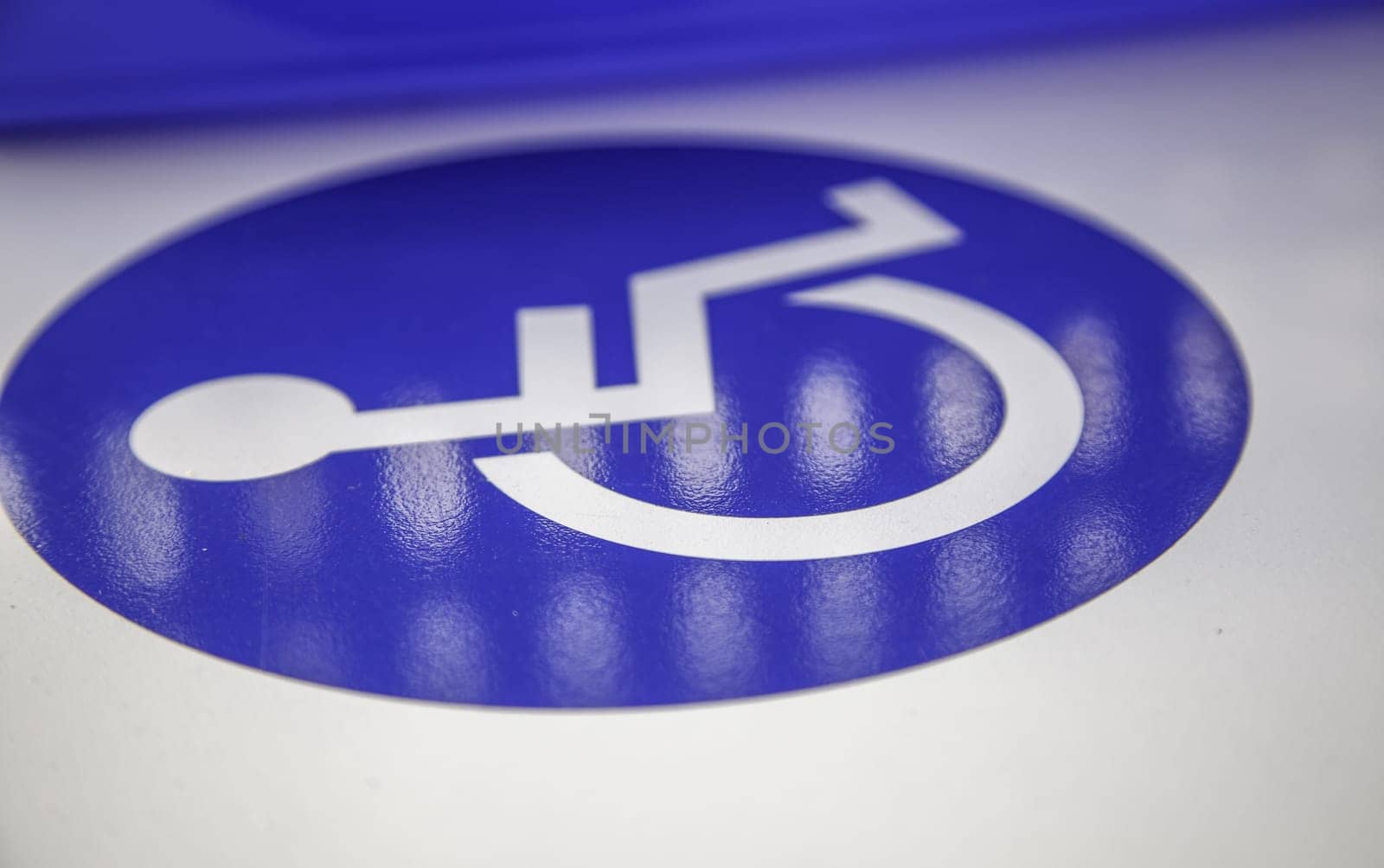 Detail of sign for people with mobility and health problems