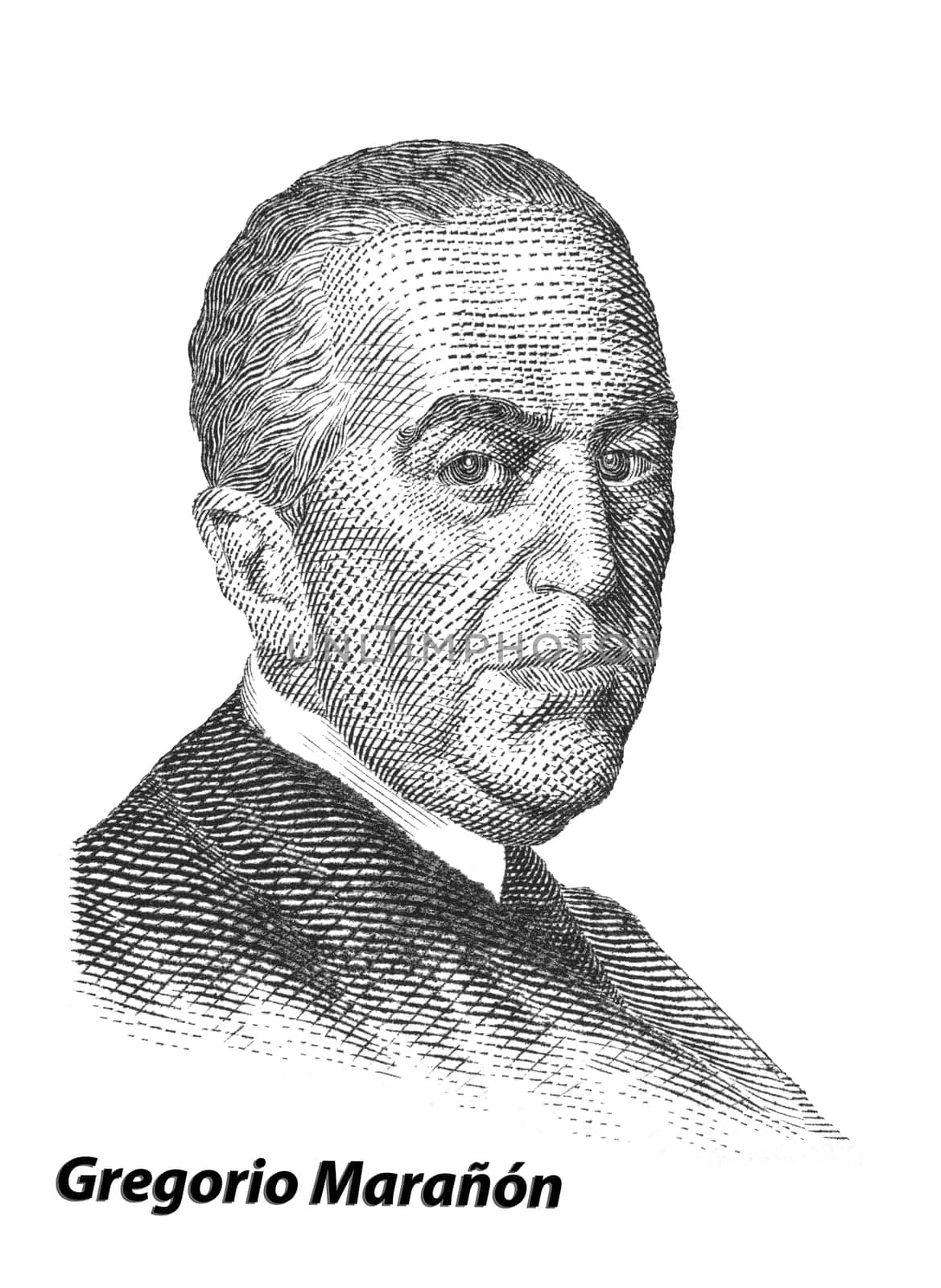 SPAIN - CIRCA 1979: stamp printed by Spain, shows Gregorio Maranon