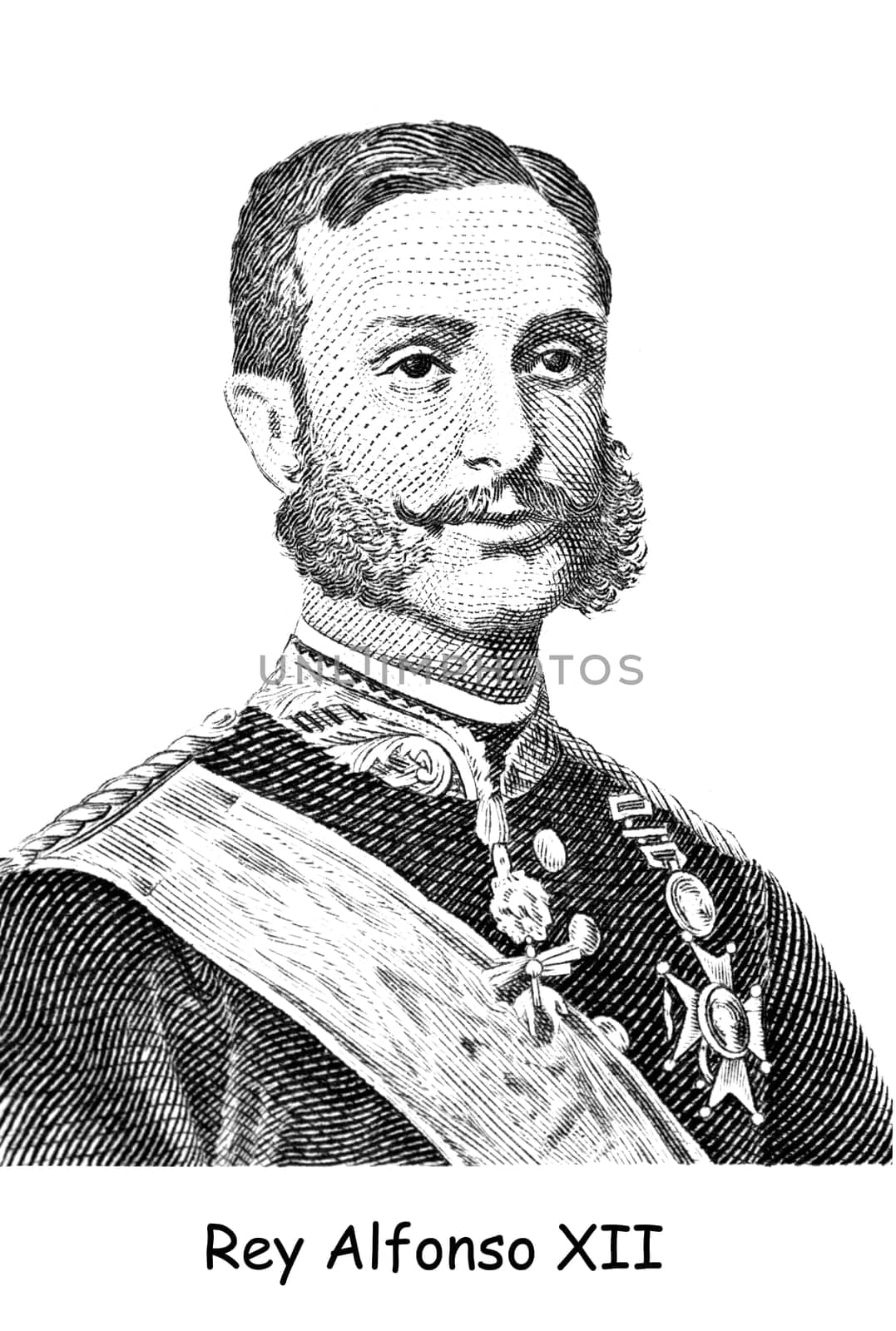 SPAIN - CIRCA 1978: A stamp printed in spain shows King Alfonso XII circa 1978