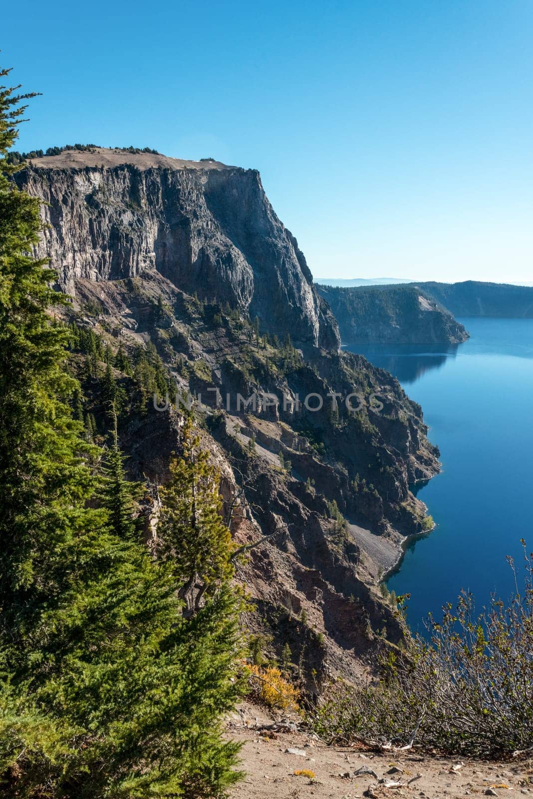 View of Crater Lake from Mt Scott, Crater Lake National Park, USA