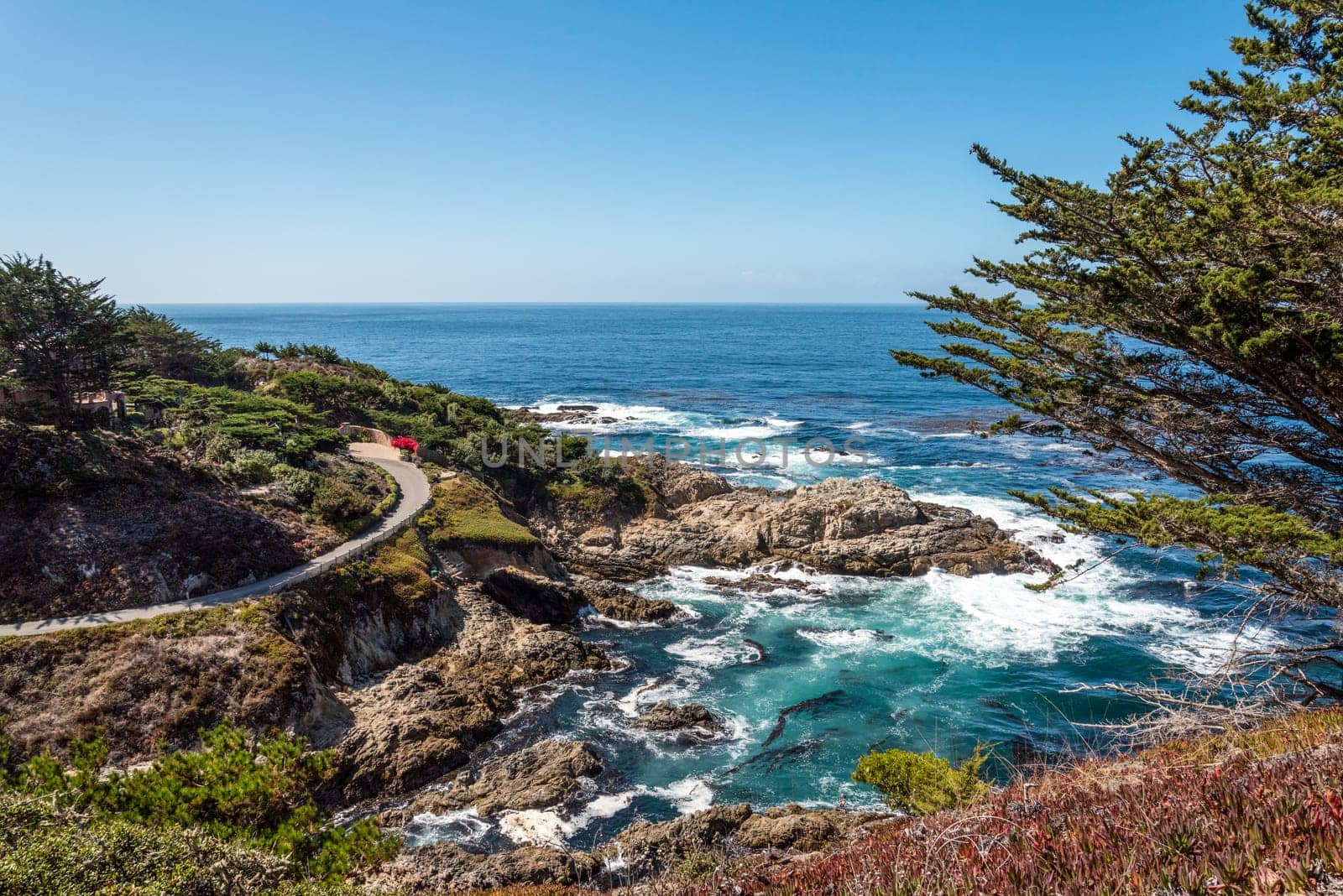 Scenic pacific coast at the Big Sur Highway No 1 in California, USA