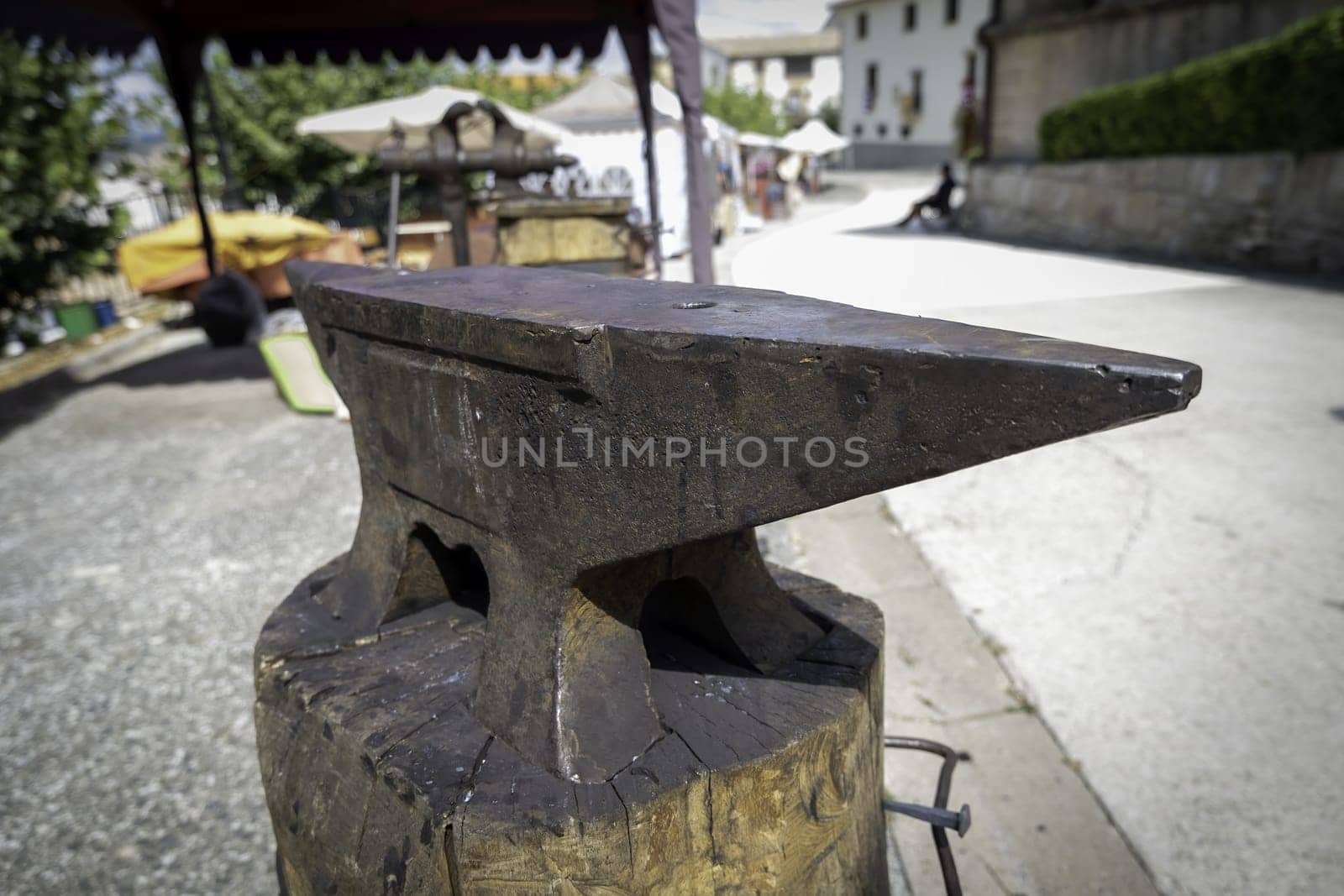 Detail of tool for forging and shaping metal, ancient arestesani