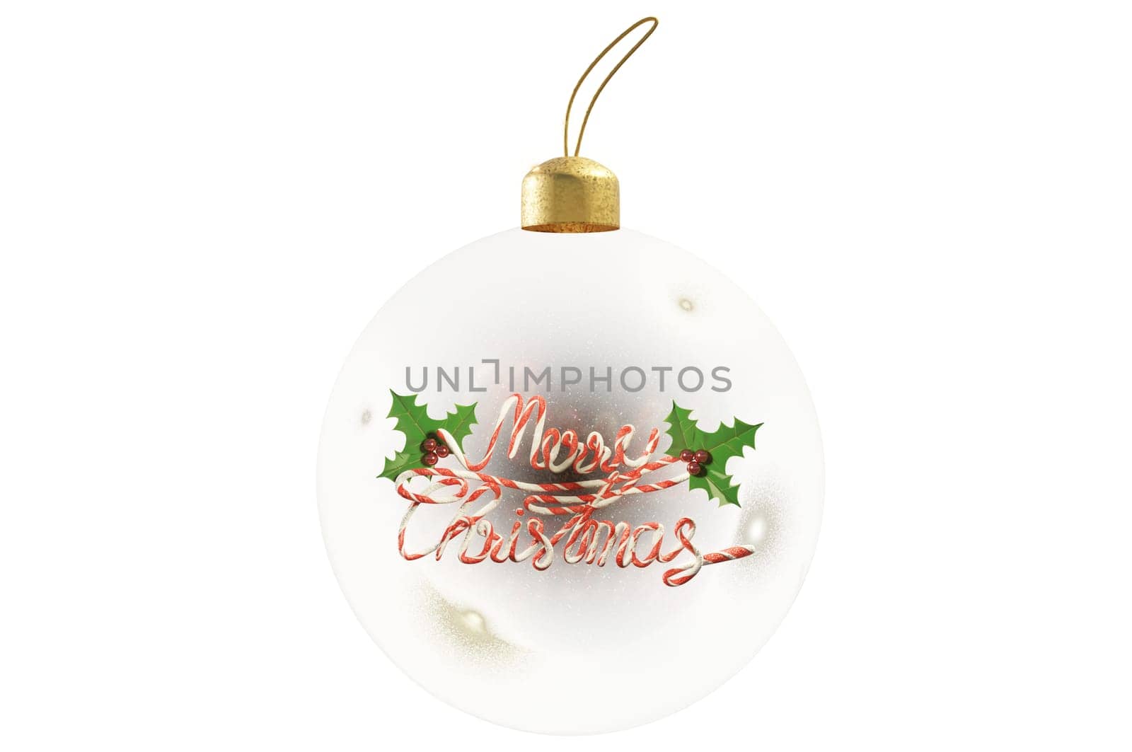 3D Illustration , Christmas ornaments ball. Set Transparent glass Christmas balls. Concept New Year's holiday .