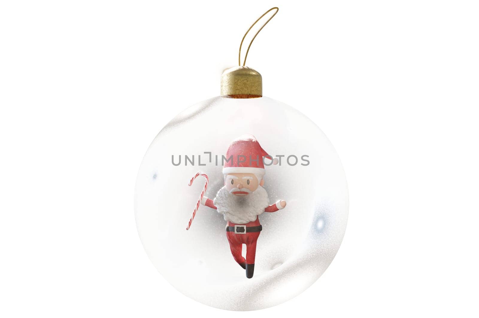 3D Illustration , Christmas ornaments ball. Set Transparent glass Christmas balls. Concept New Year's holiday .