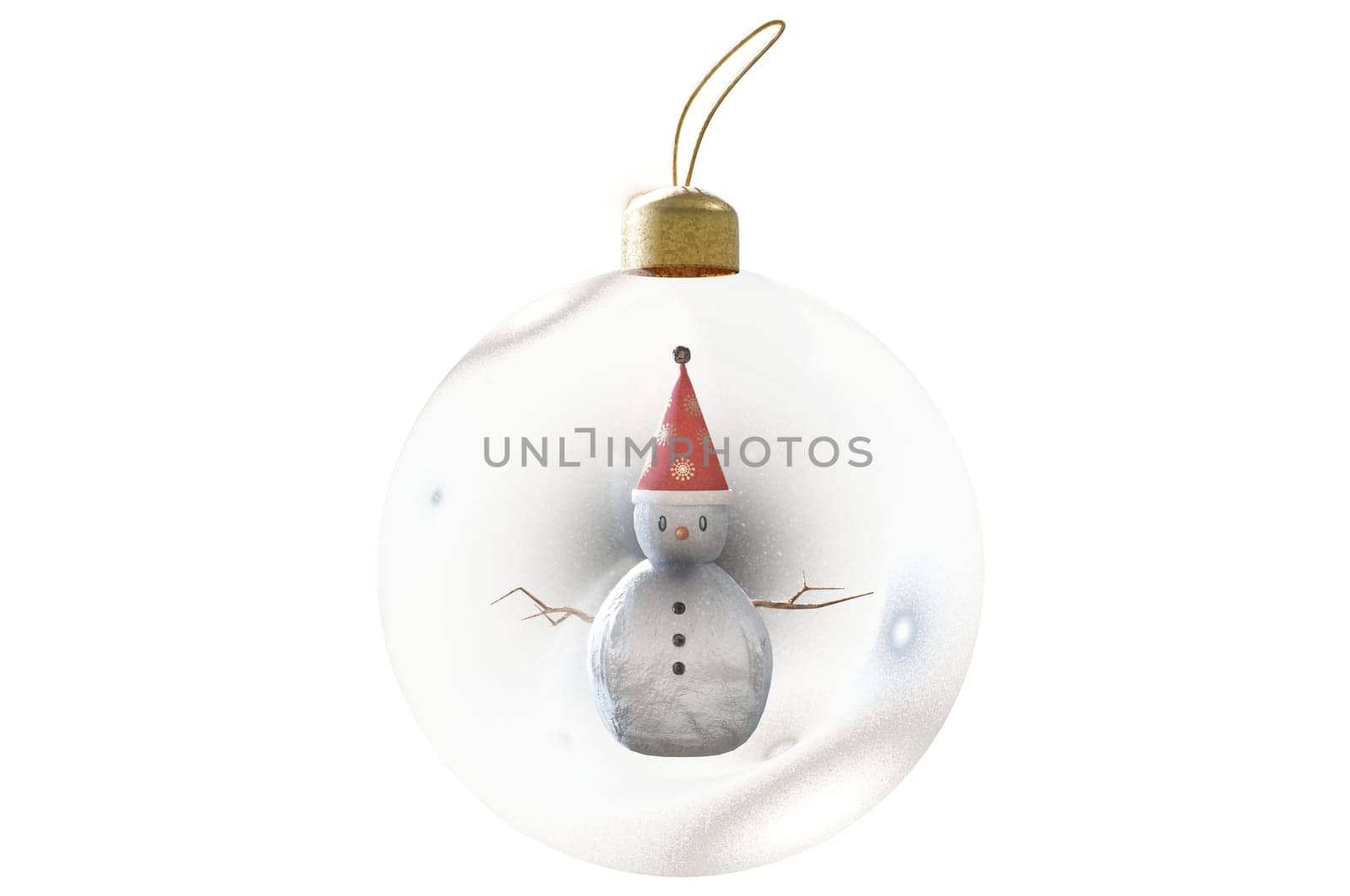 3D Illustration , Christmas ornaments ball. Set Transparent glass Christmas balls. Concept New Year's holiday .