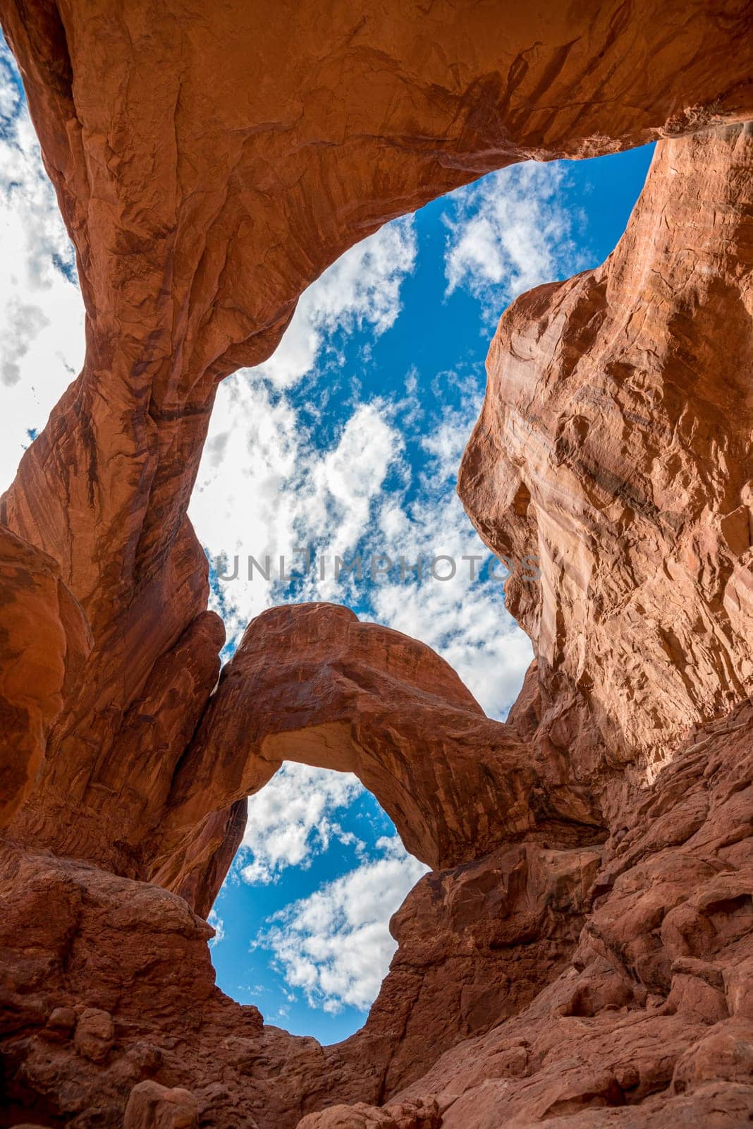 Magnificent Double Arch in Arches National Park, USA