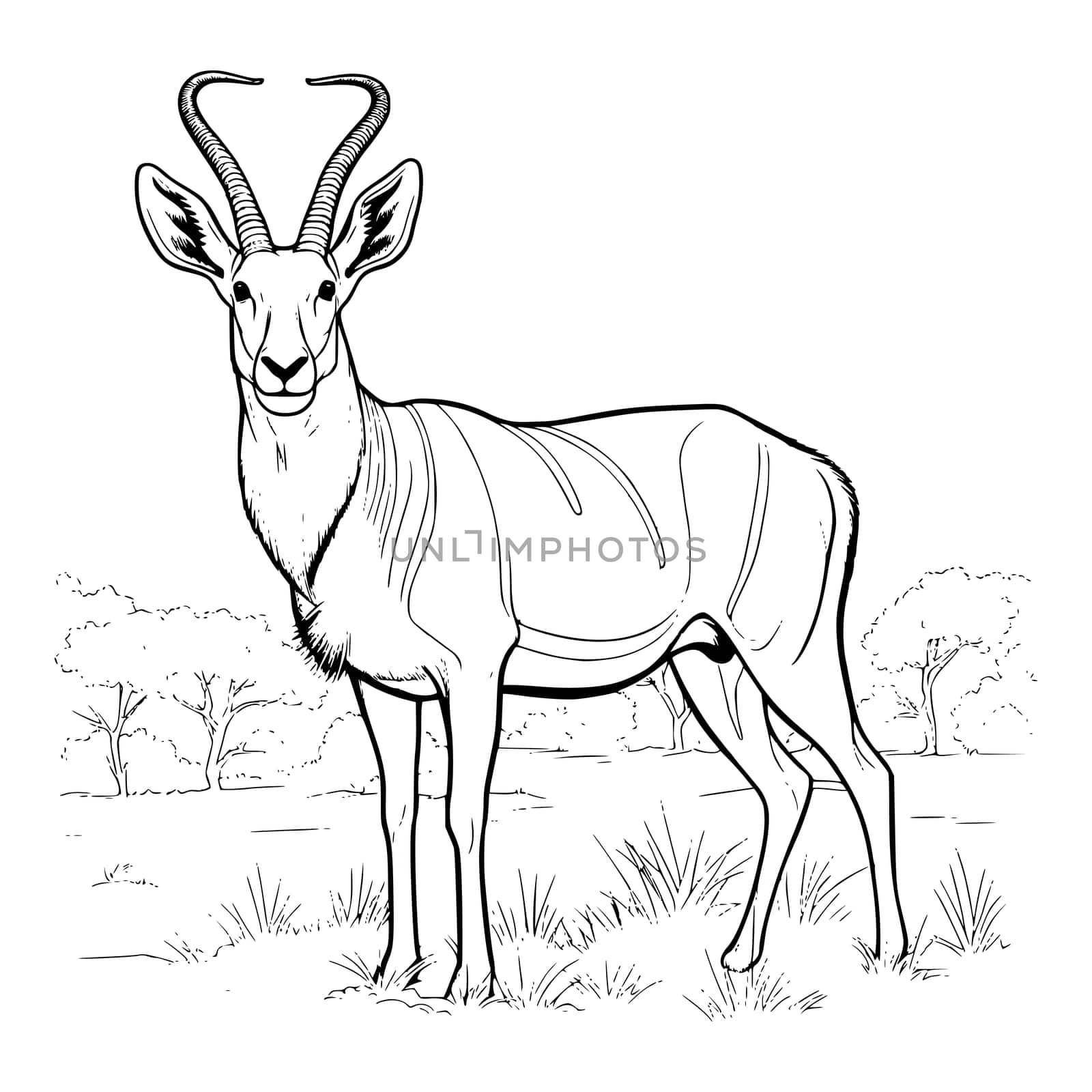 Antelope Coloring Pages For Kids