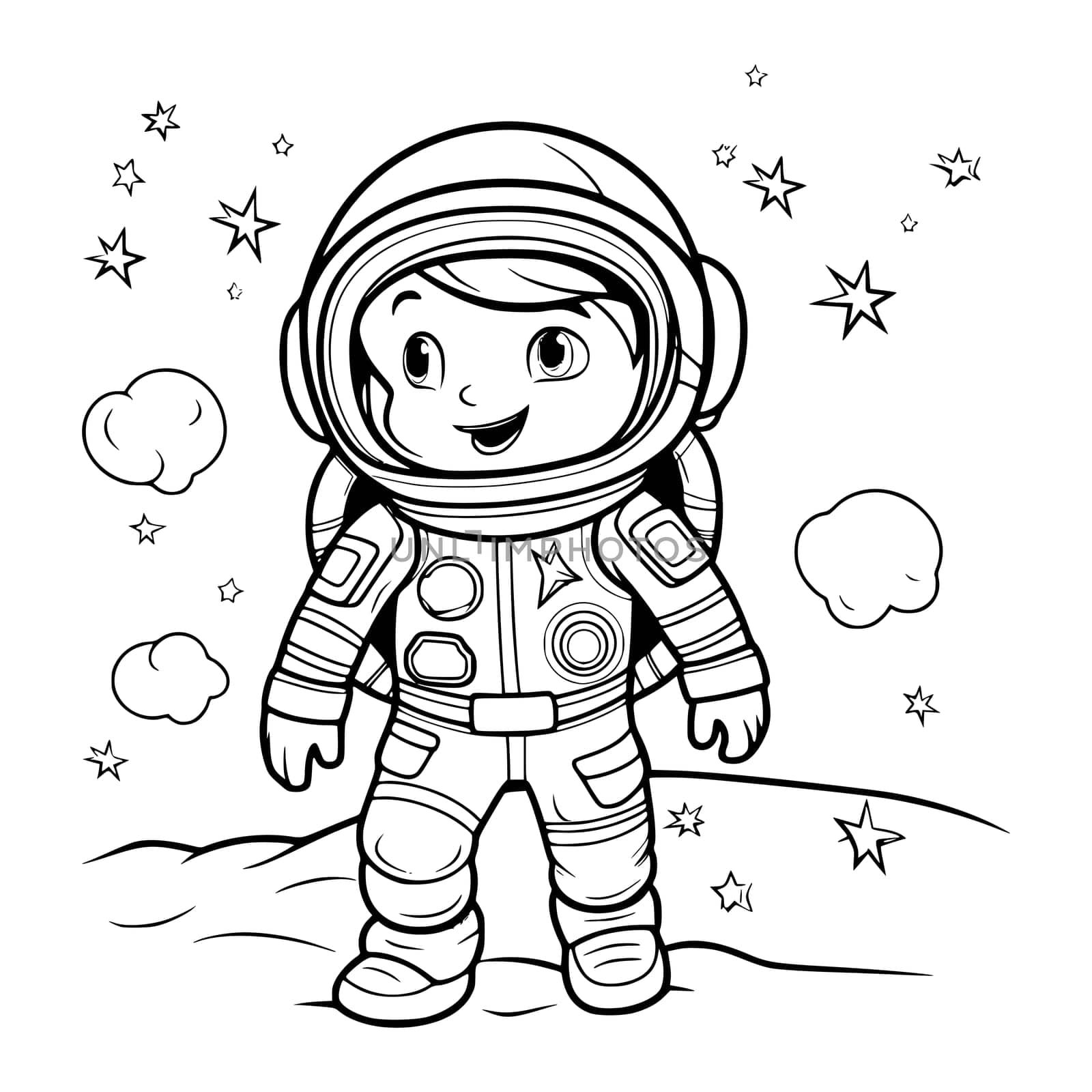 Astronaut Coloring Pages Drawing For Kids