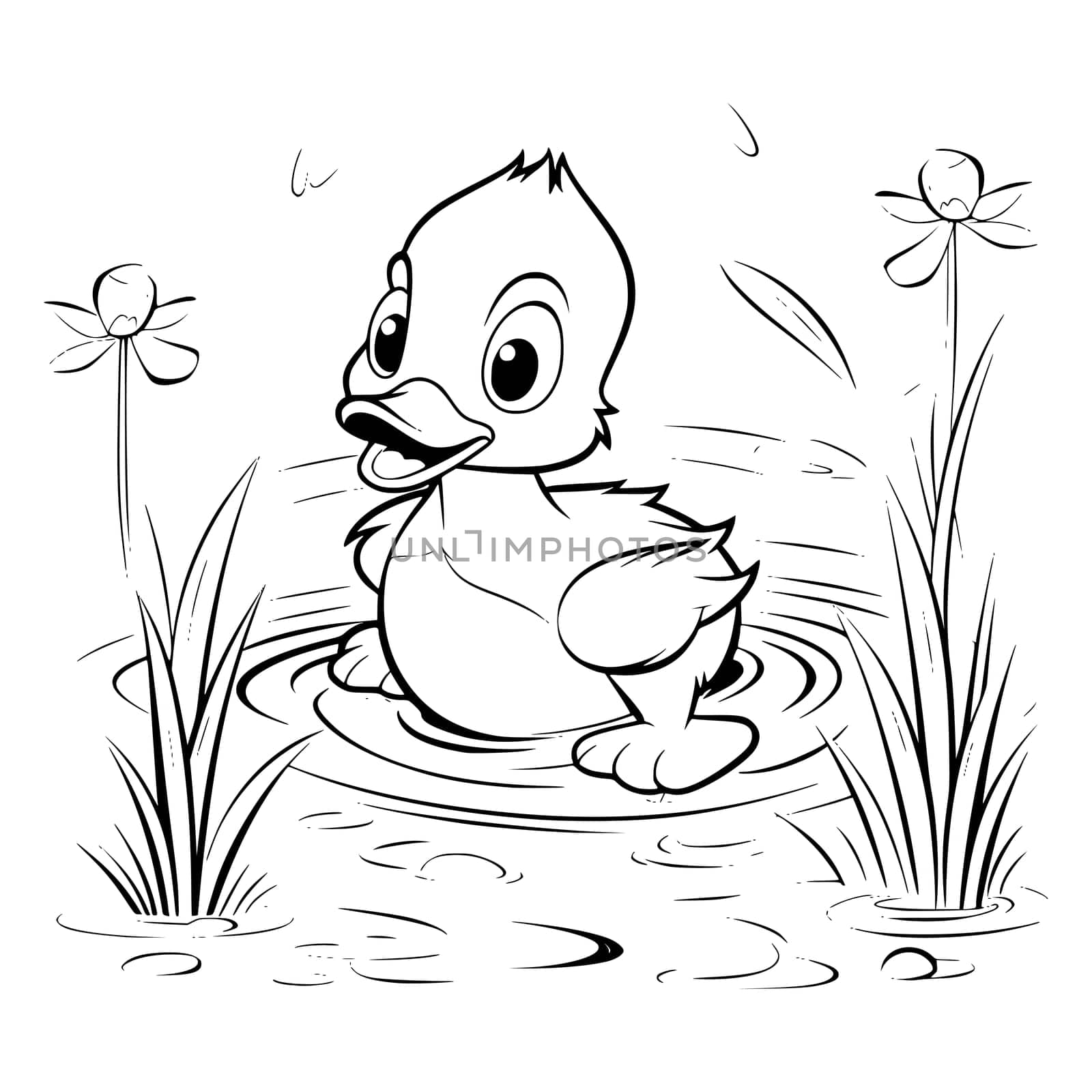 Baby Duck Coloring Pages Drawing For Kids