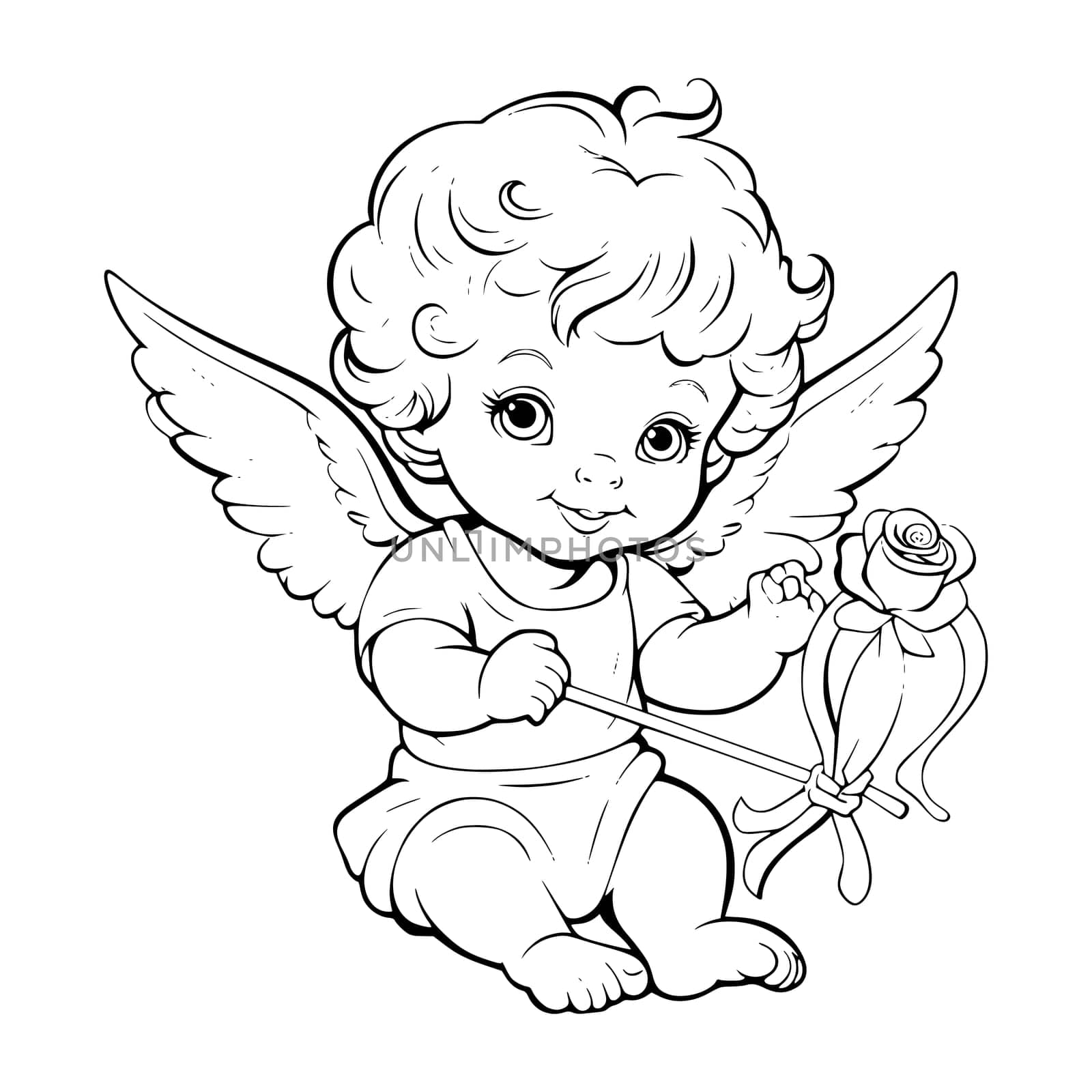 Baby Cupid Coloring Pages Drawing For Kids