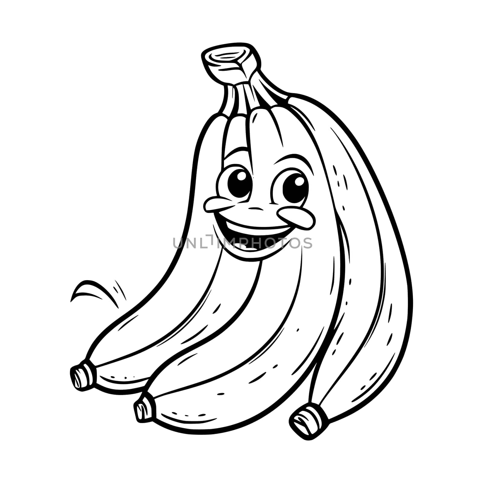 Banana Coloring Page For Kids