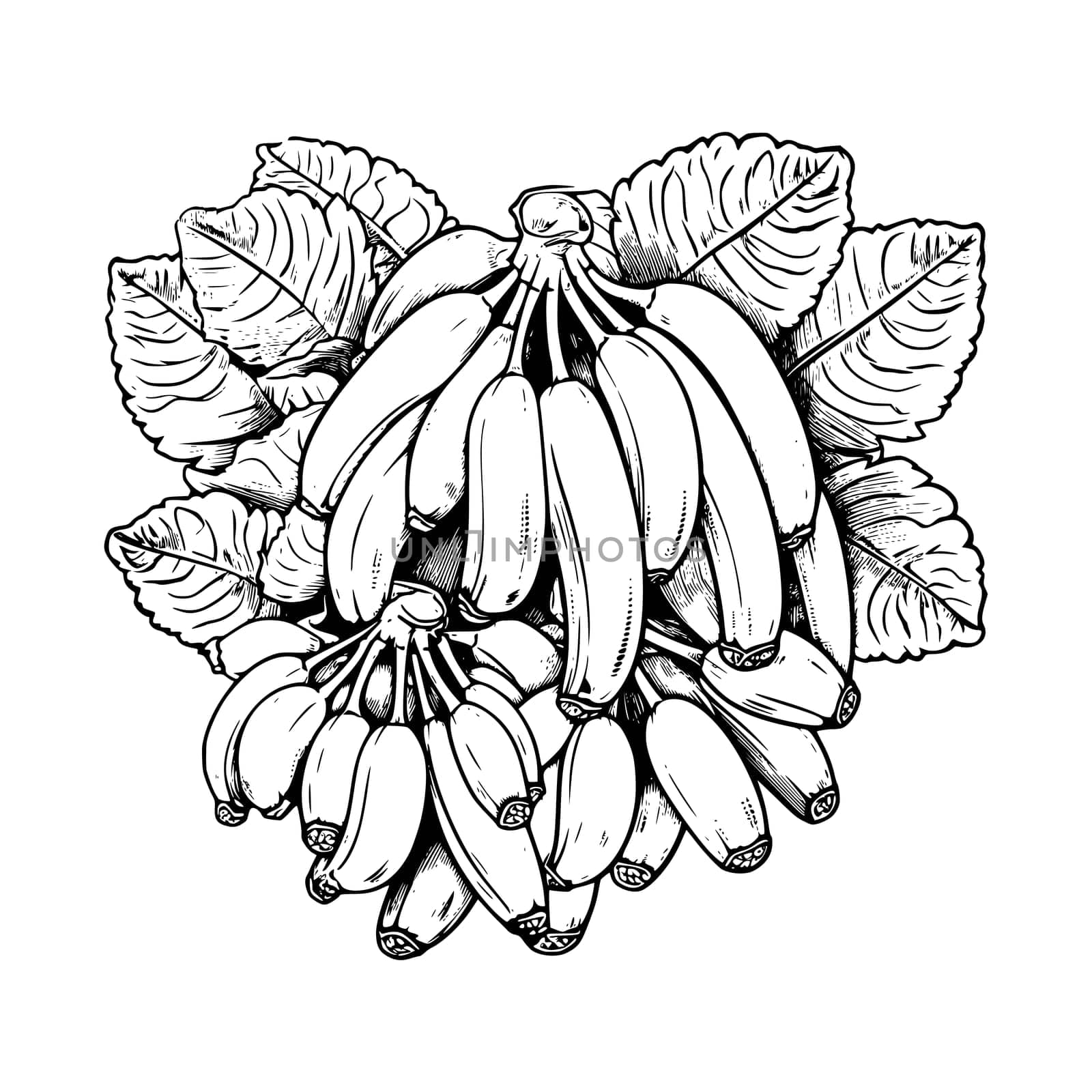 Banana Coloring Page For Kids