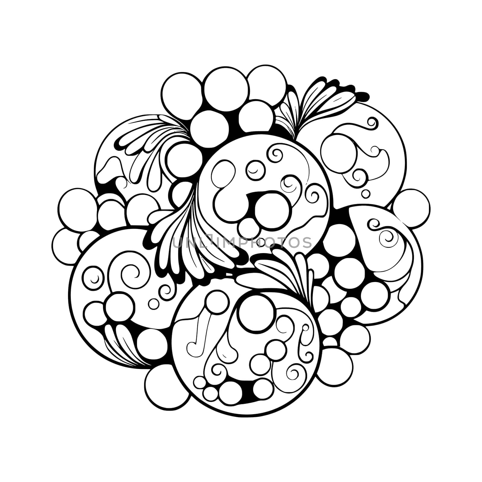 Ball coloring page for kids