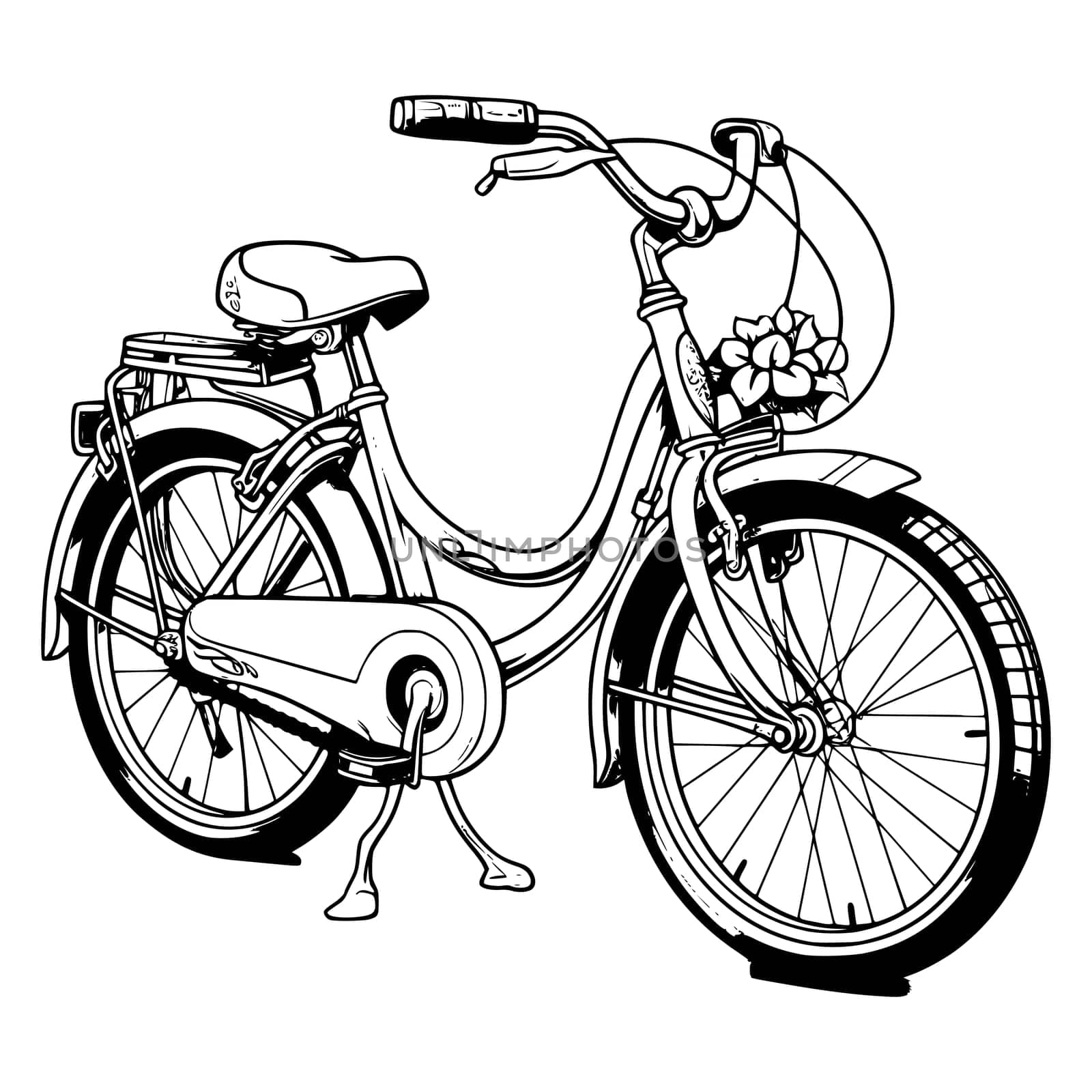 Bikes Coloring Page Drawing For Kids