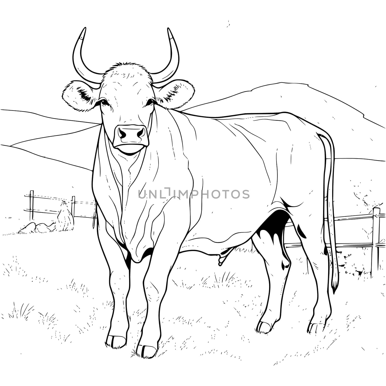 Cattle coloring pages for kids