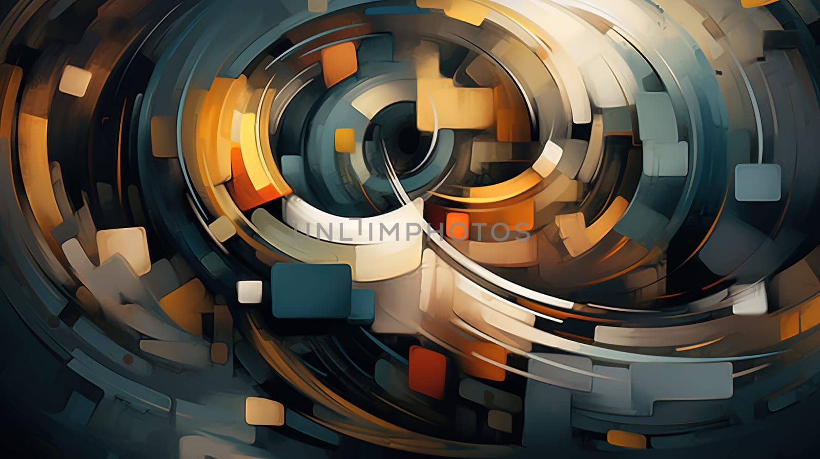 abstract piece of artwork with geometric pattern - AI generative