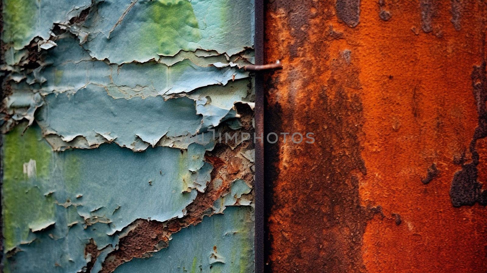 rusted metal peeling away - AI generative