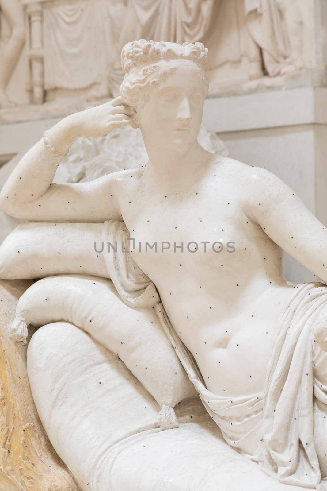 Possagno, Italy - June 2022: Pauline Borghese Bonaparte Venus Victorious by Antonio Canova, 1805