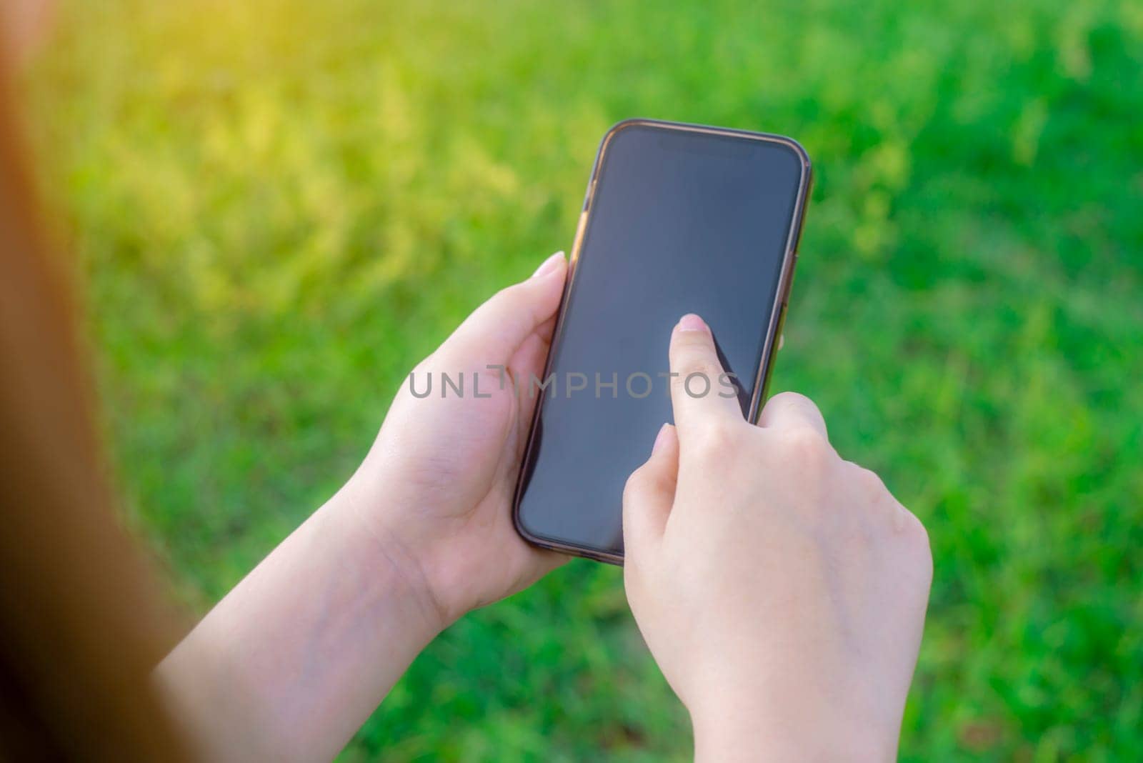 Women with smartphone mobile online social network, Network global world map internet networking people concept