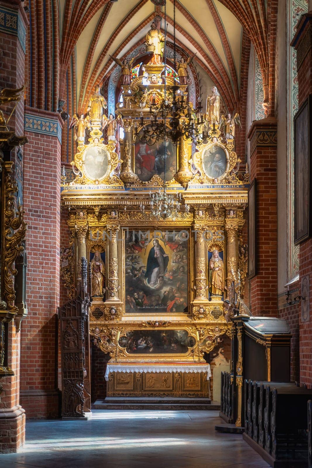 Side altar of Church of the Assumption of the Blessed Virgin Mary, Cathedral Basilica in Pelplin, Poland