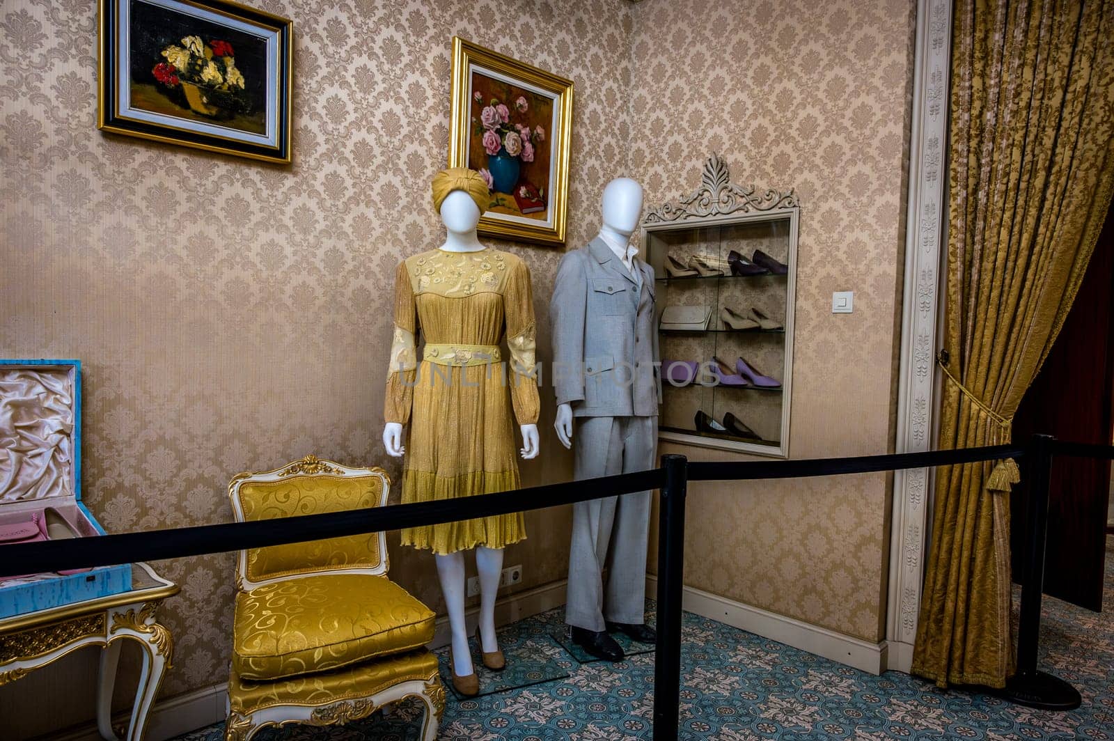 BUCHAREST, ROMANIA - September 13, 2022: The Ceausescu Palace or The Ceausescu Mansion or Spring Palace. house of Communist leader, Nicolae Ceausescu. High quality photo
