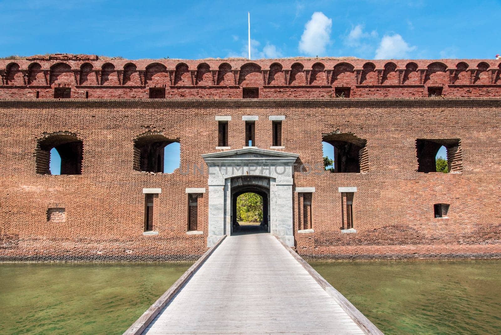 Old historic Spanish fort on Dry Tortugas Island, Florida, USA