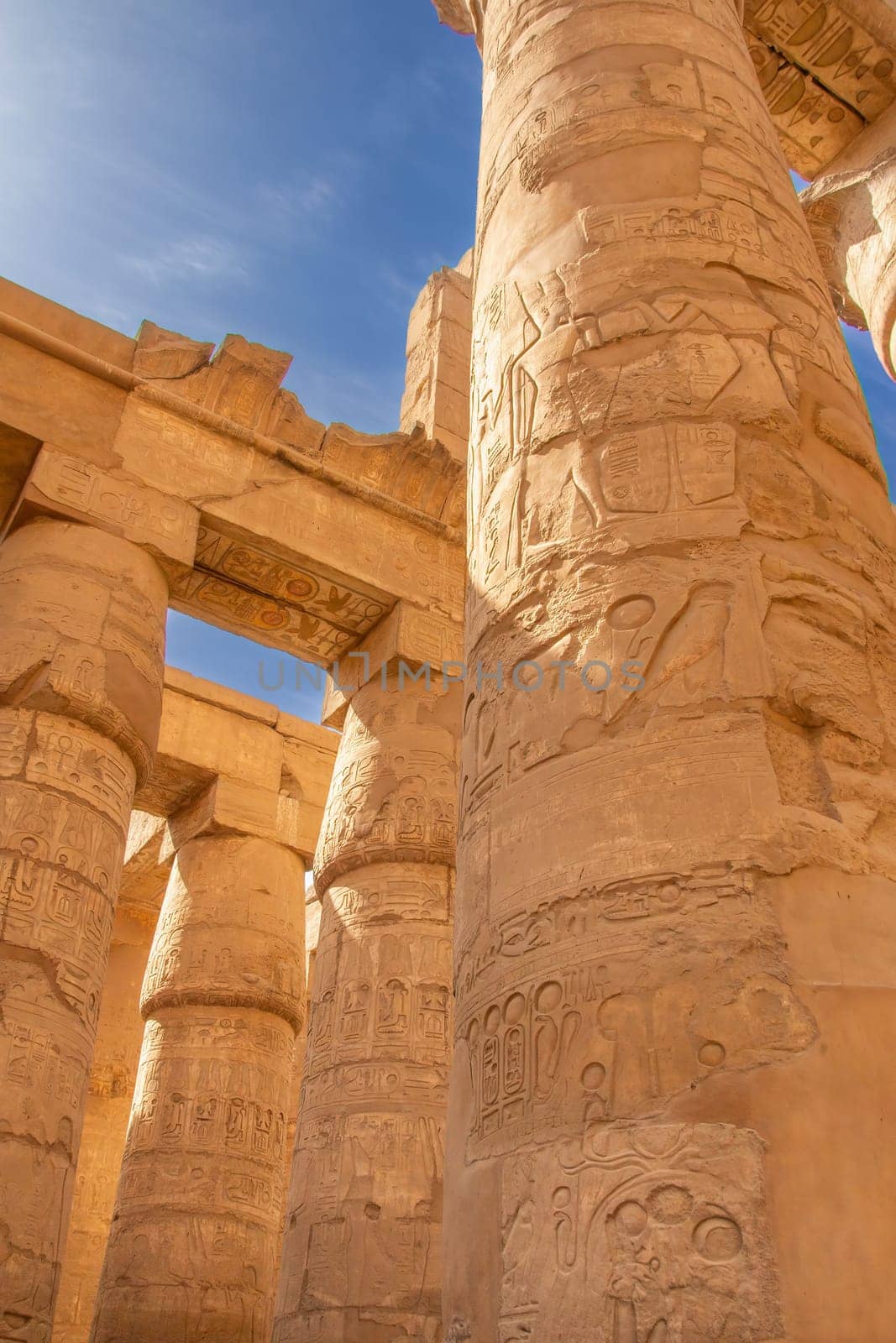 Great Hypostyle Hall at the Temples of Karnak (ancient Thebes). Luxor, Egypt