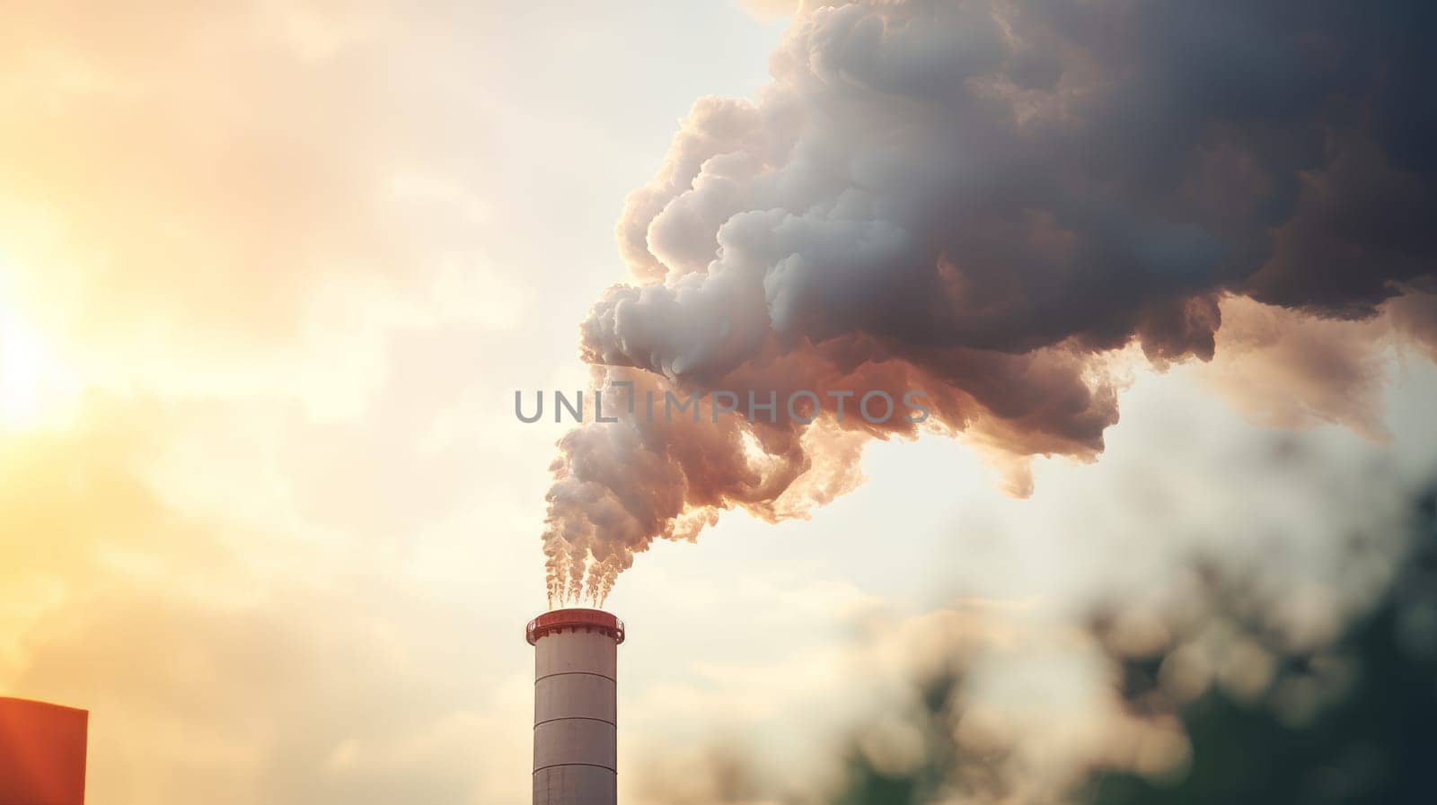 A close up of a car's exhaust emitting harmful emissions