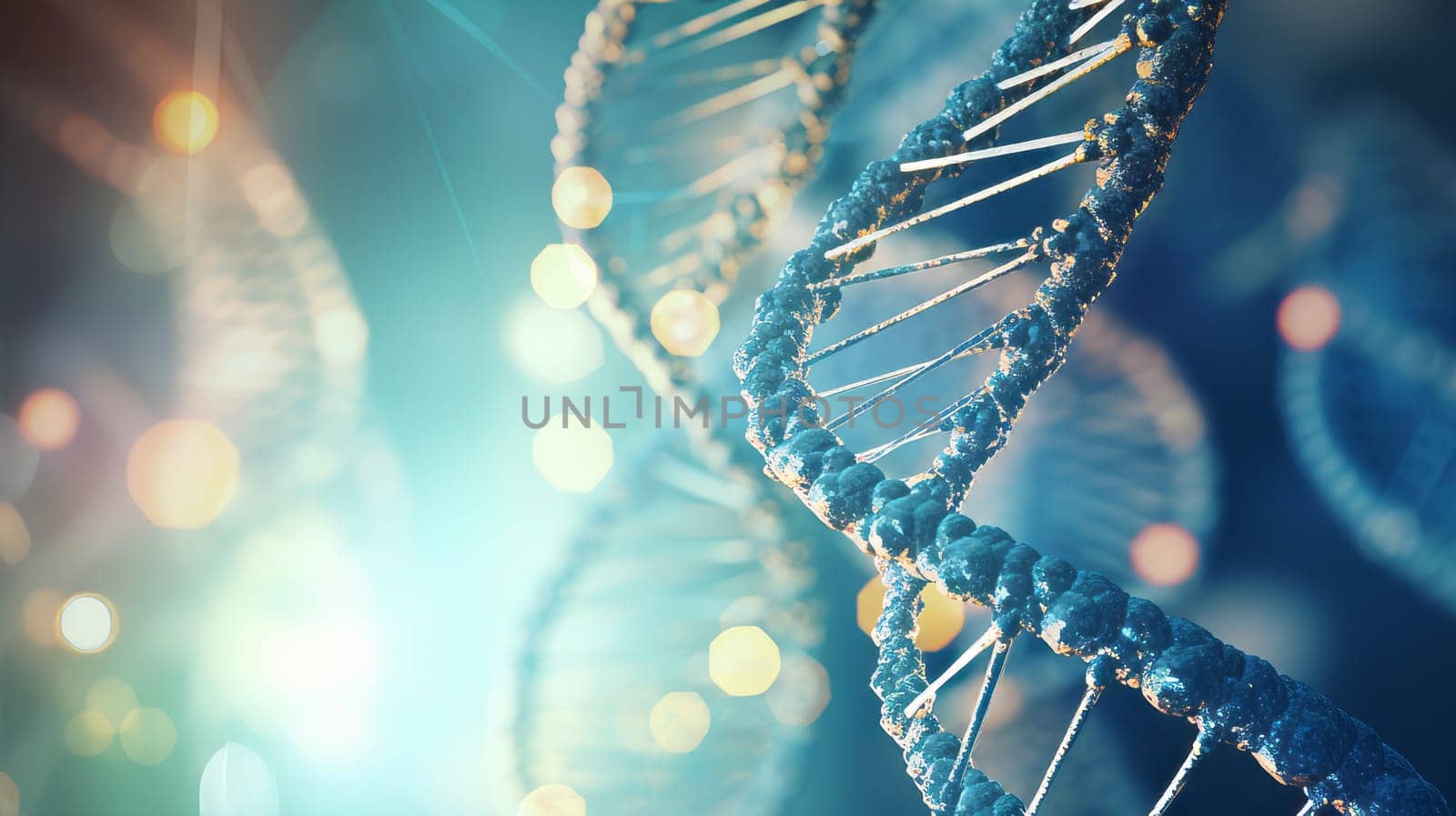 A close-up of mutated genes in a genetic blueprint