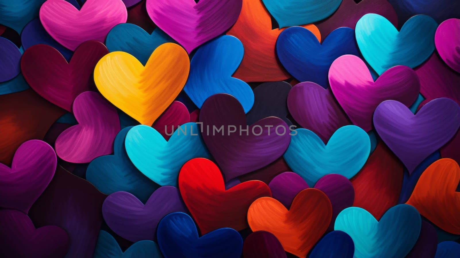 Vibrant pattern showcasing hearts as a symbol of affection and unity