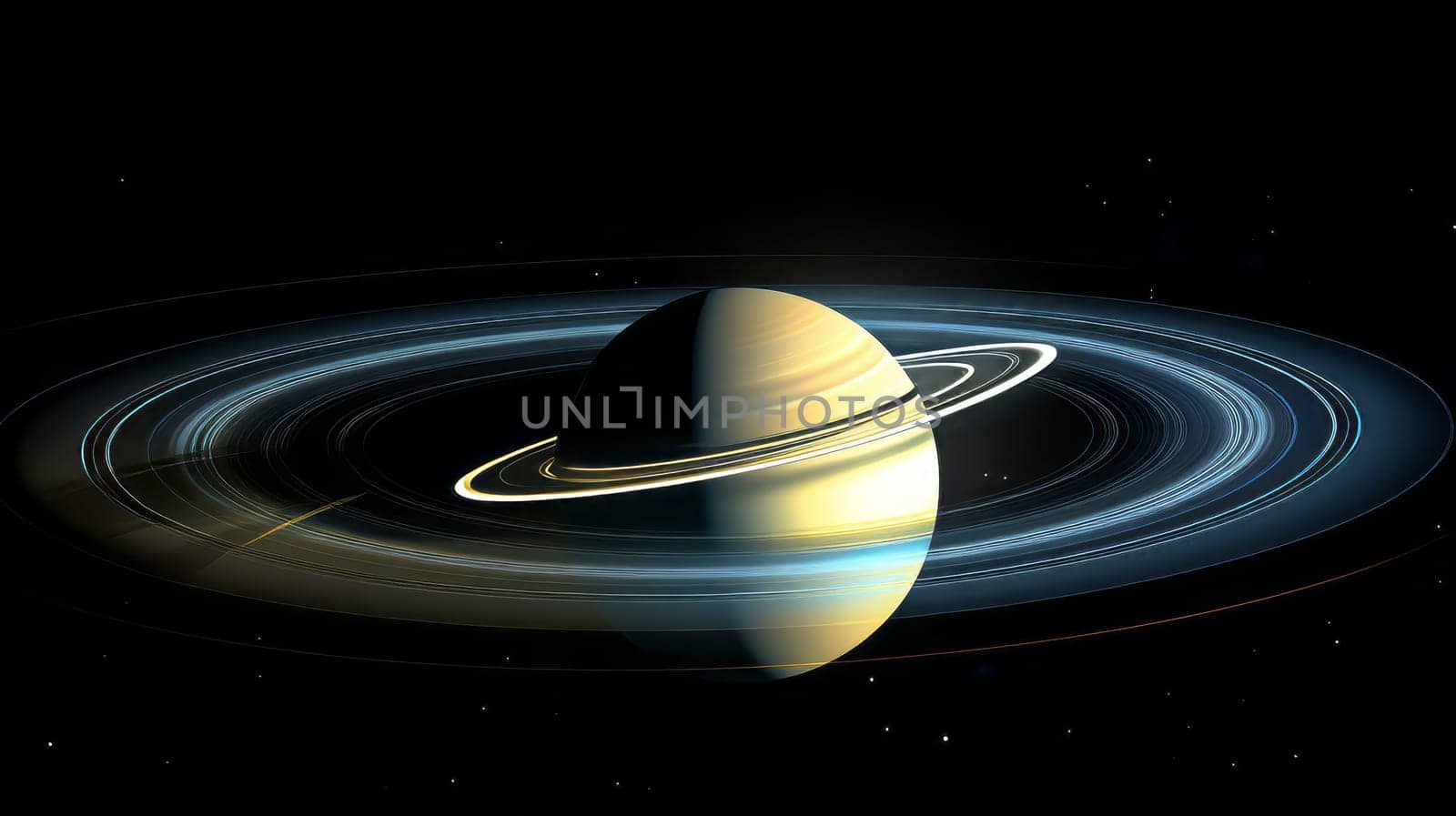 Saturn and its majestic rings captured in an artist's vivid rendering