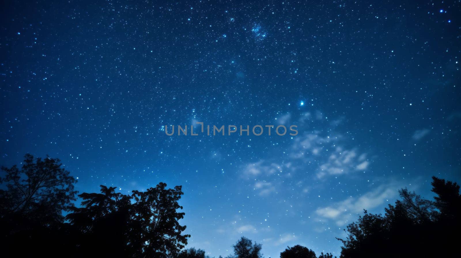 A night sky with faint stars due to the effects of light pollution