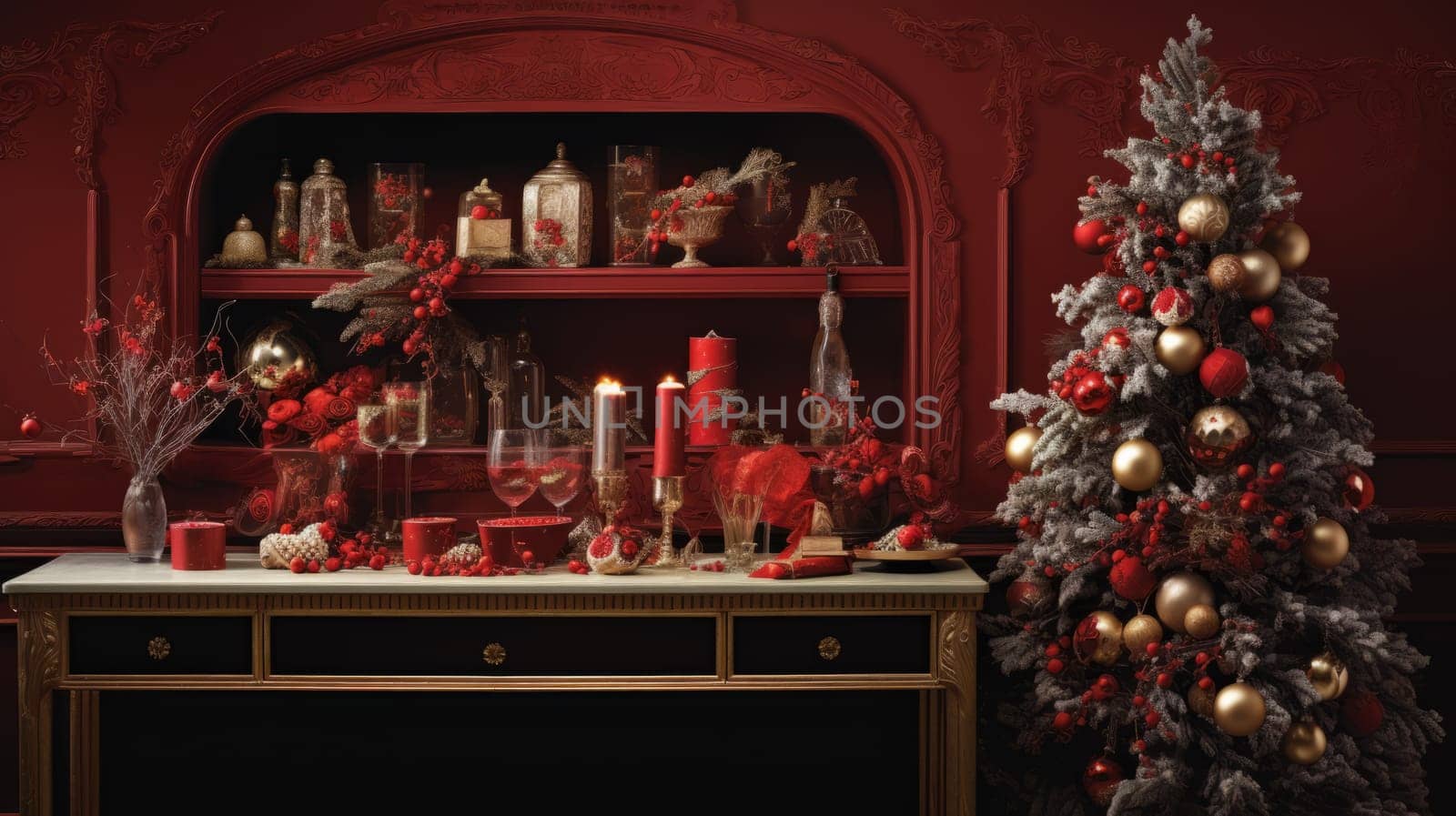 Radiating the festive spirit of Christmas with this intricately composed scene