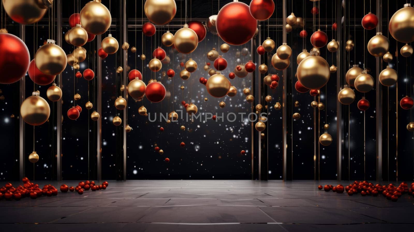 Sophisticated Christmas holiday background with corporate festive decor